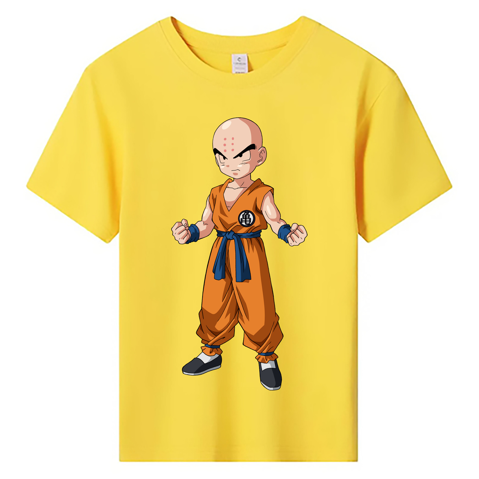 （画像用） ドラゴンボール クリリン DRAGON BALL krillin 綿100％キッズTシャツ（フロントプリント）