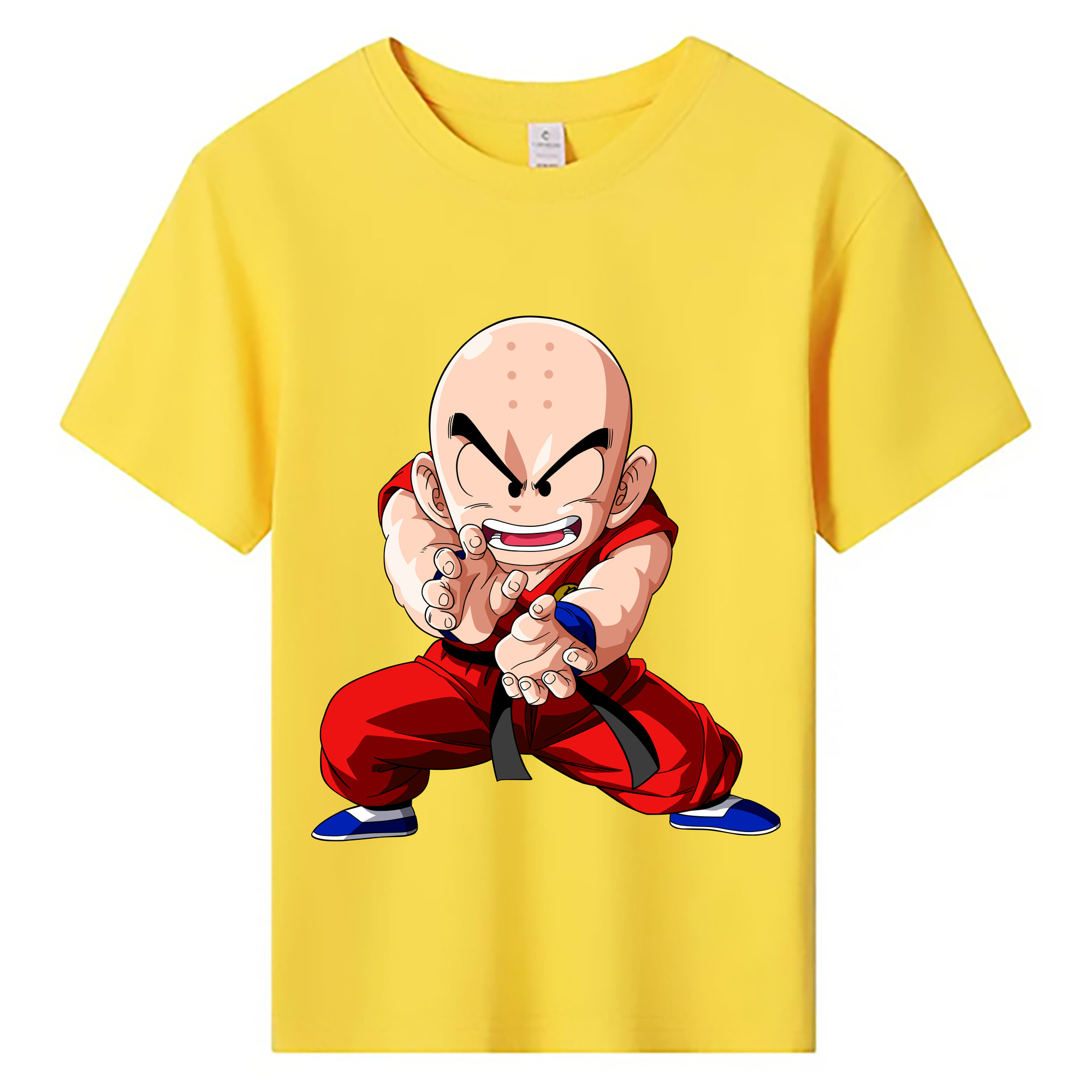 （画像用） ドラゴンボール クリリン DRAGON BALL krillin 綿100％キッズTシャツ（フロントプリント）