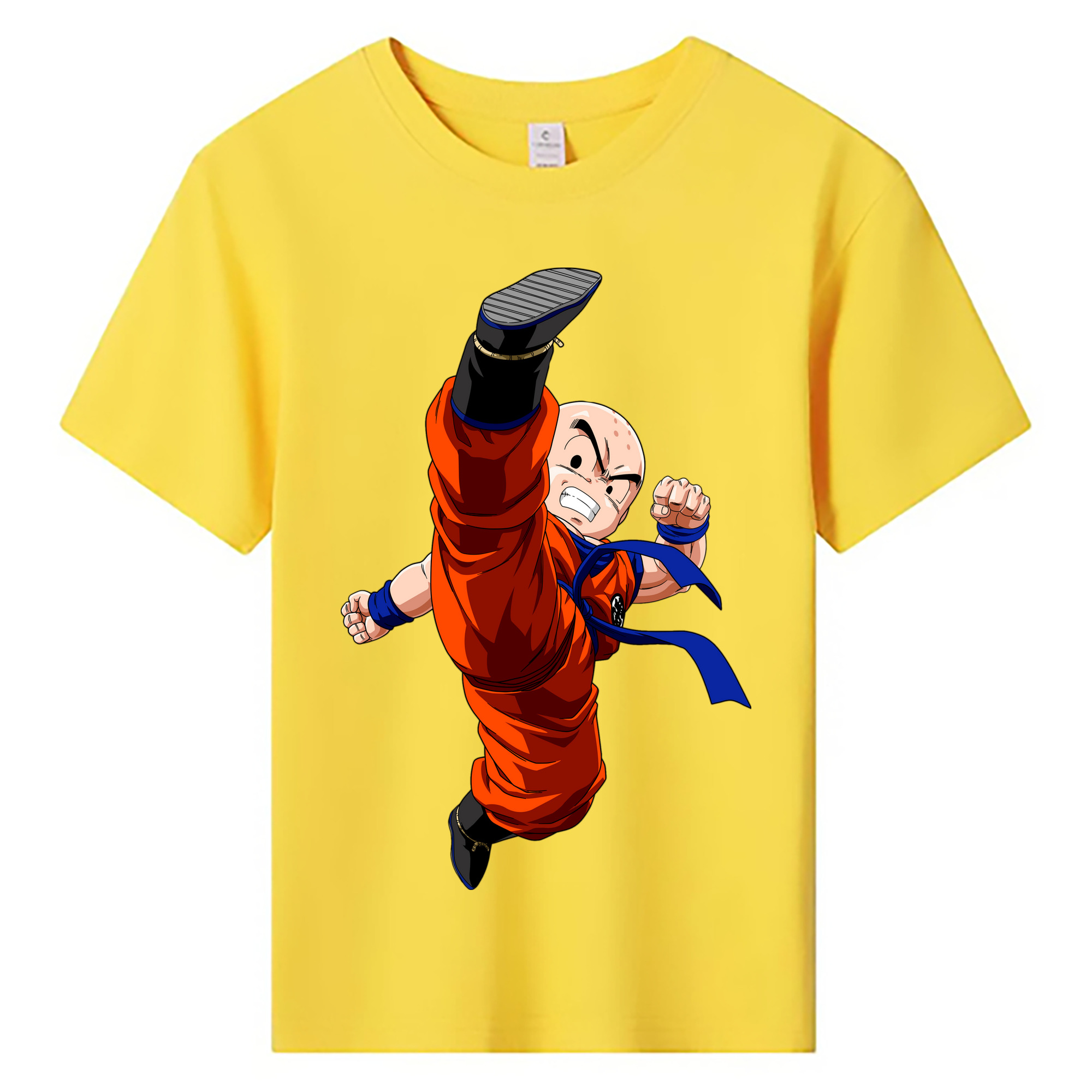 （画像用） ドラゴンボール クリリン DRAGON BALL krillin 綿100％キッズTシャツ（フロントプリント）