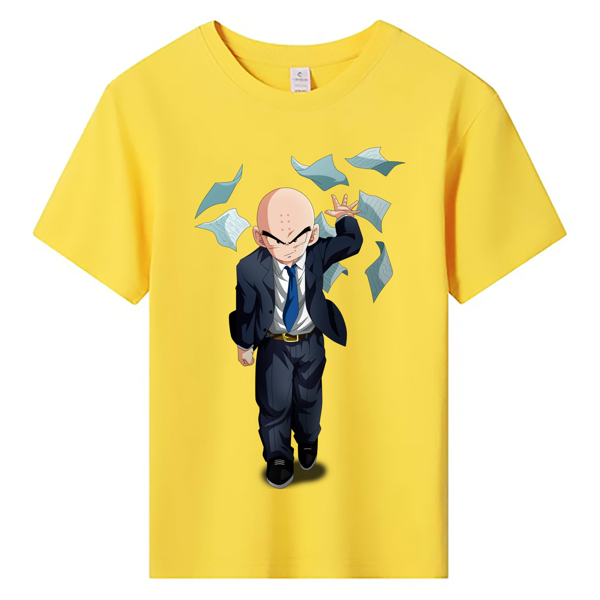 （画像用） ドラゴンボール クリリン DRAGON BALL krillin 綿100％キッズTシャツ（フロントプリント）