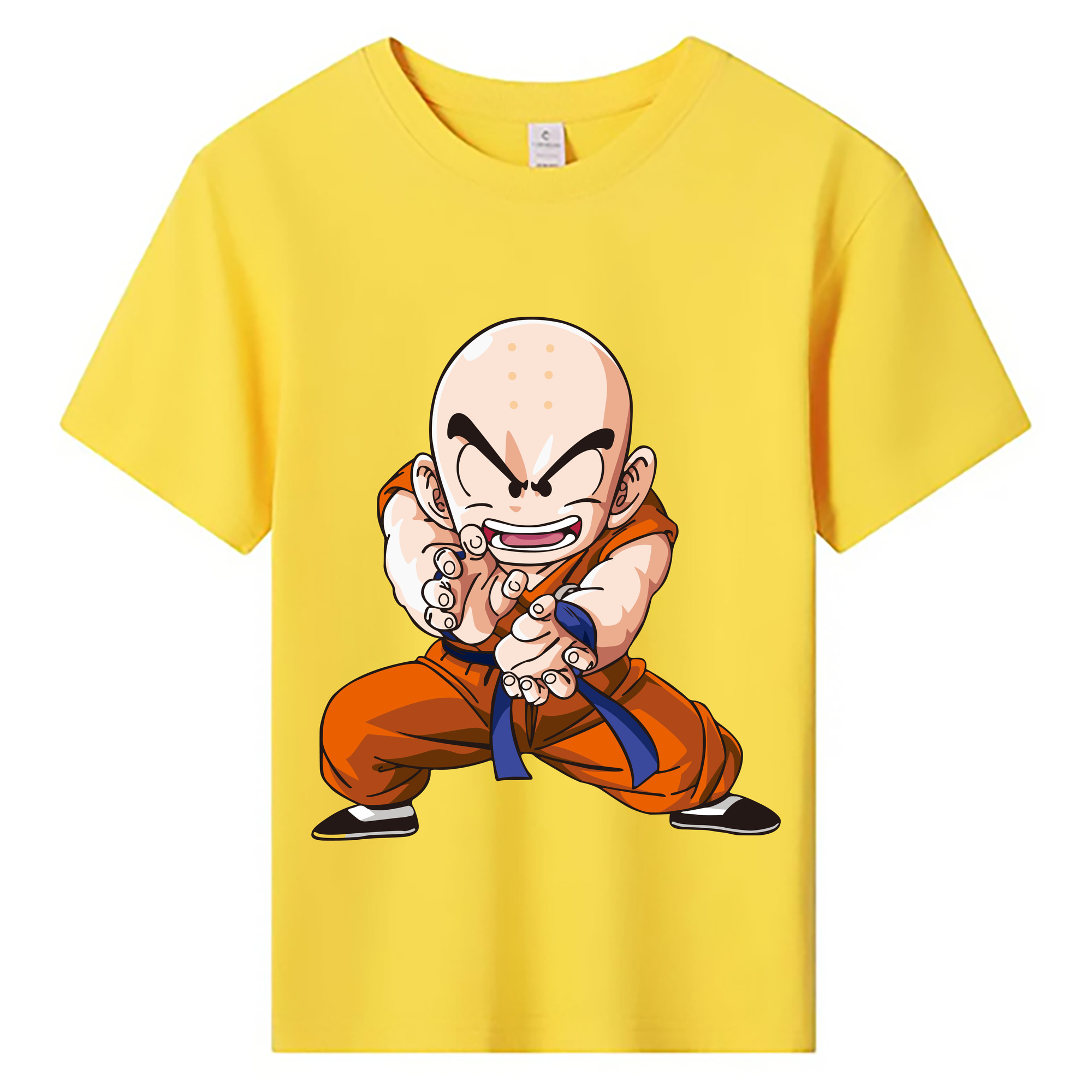 （画像用） ドラゴンボール クリリン DRAGON BALL krillin 綿100％キッズTシャツ（フロントプリント）