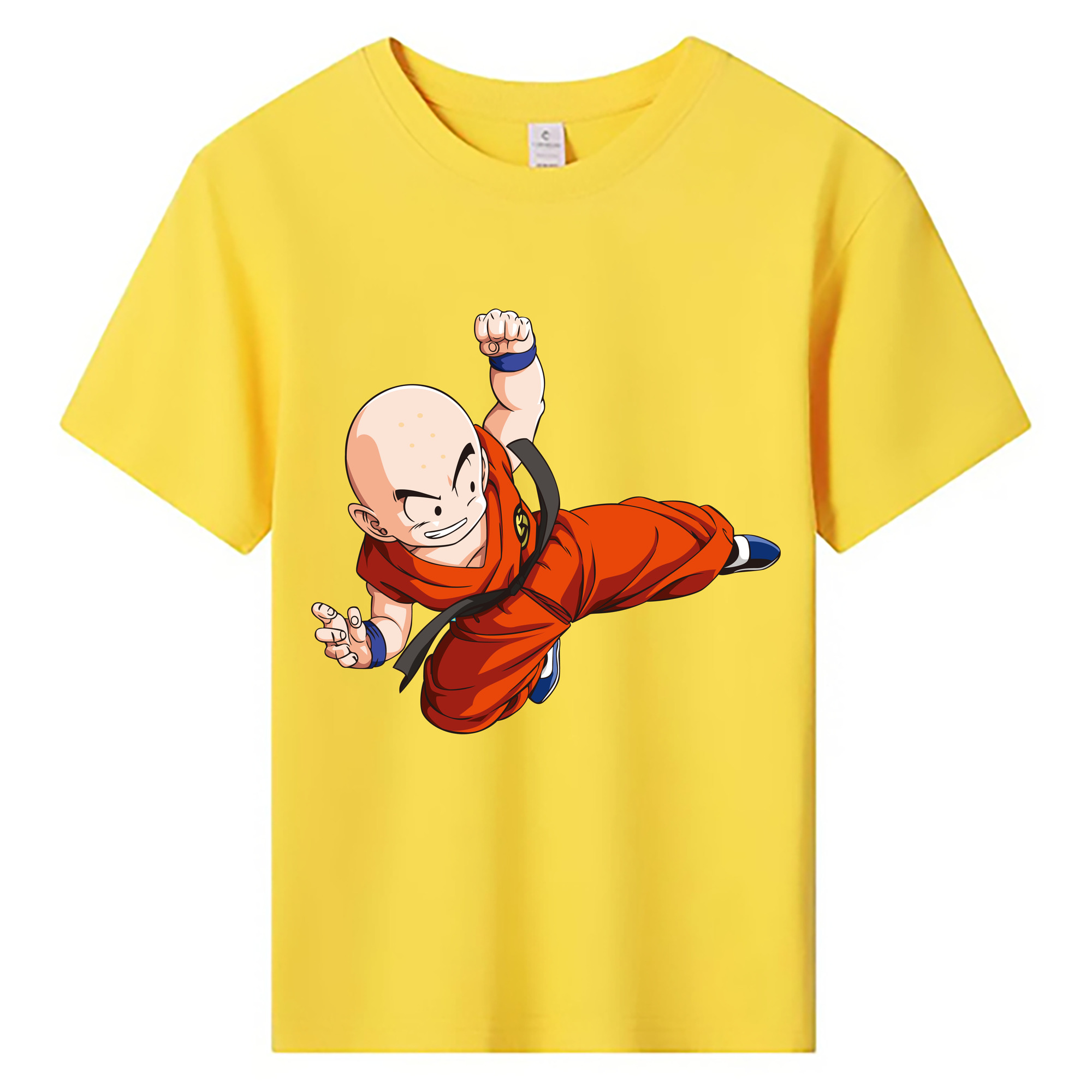 （画像用） ドラゴンボール クリリン DRAGON BALL krillin 綿100％キッズTシャツ（フロントプリント）