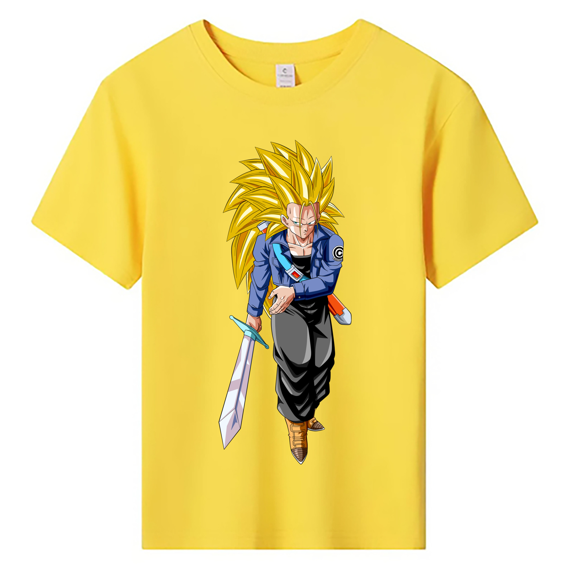 （画像用） ドラゴンボール トランクス（Torankusu）DRAGON BALL Trunks 綿100％キッズTシャツ（フロントプリント）