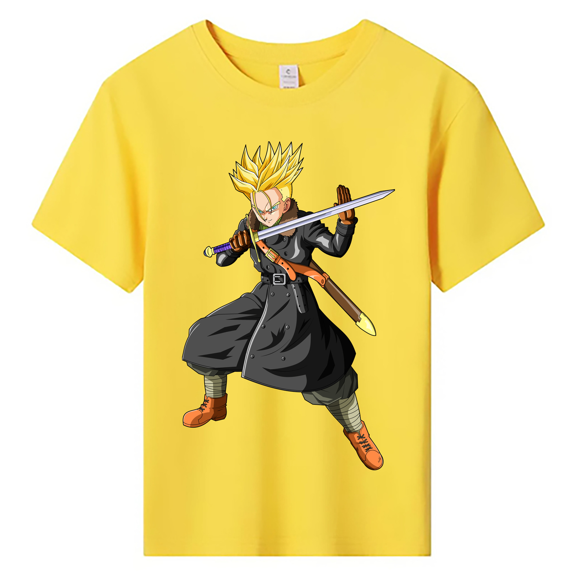 （画像用） ドラゴンボール トランクス（Torankusu）DRAGON BALL Trunks 綿100％キッズTシャツ（フロントプリント）