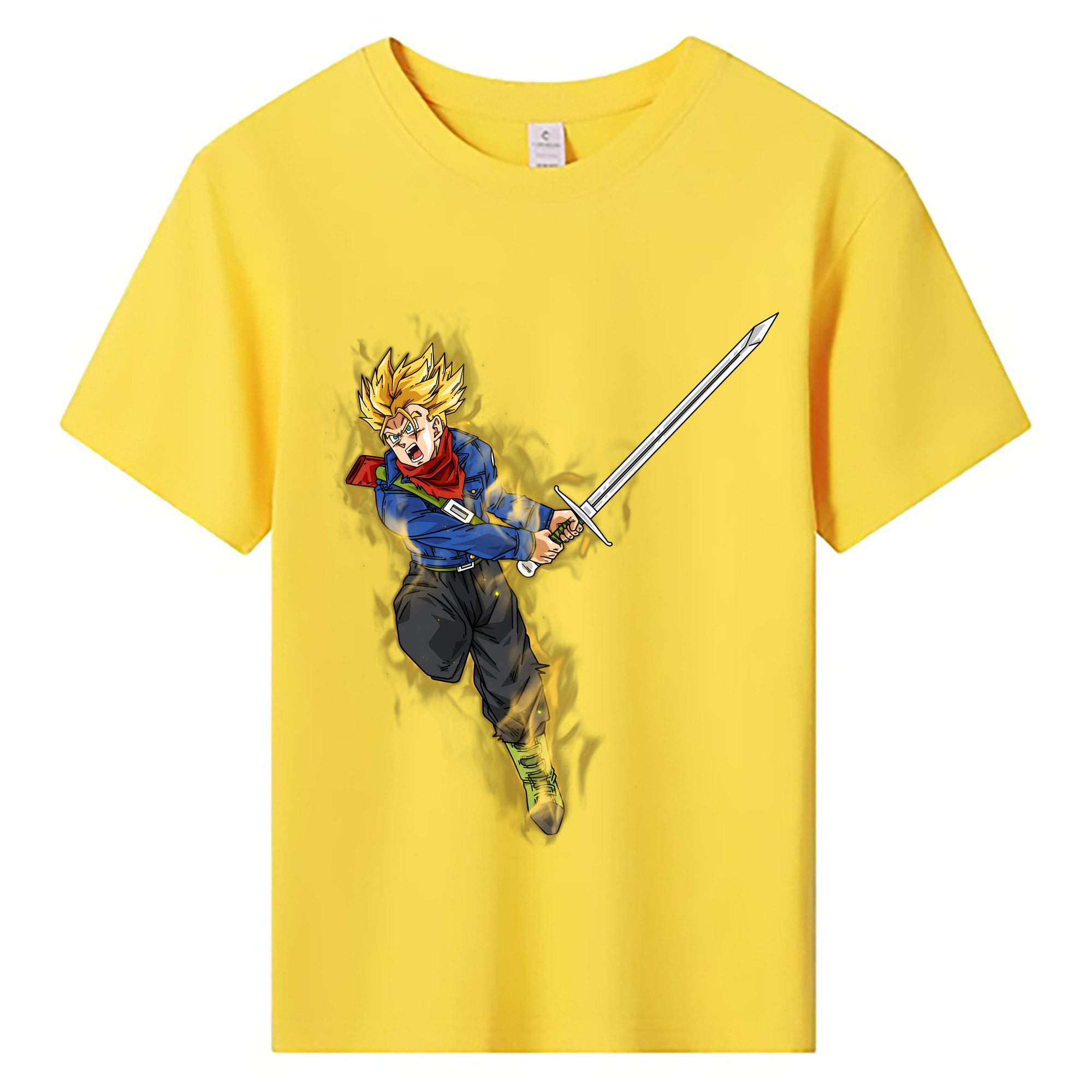 （画像用） ドラゴンボール トランクス（Torankusu）DRAGON BALL Trunks 綿100％キッズTシャツ（フロントプリント）