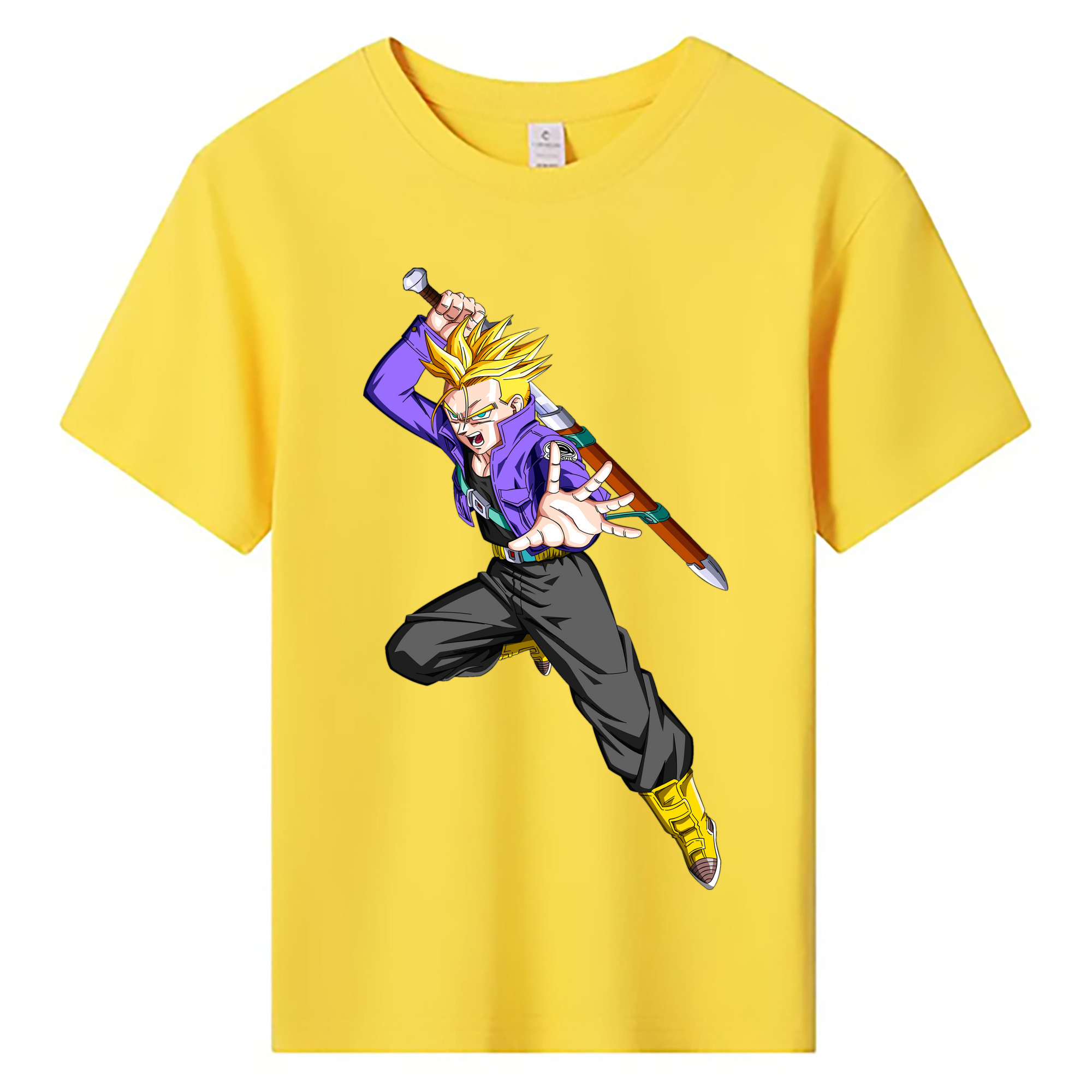 （画像用） ドラゴンボール トランクス（Torankusu）DRAGON BALL Trunks 綿100％キッズTシャツ（フロントプリント）