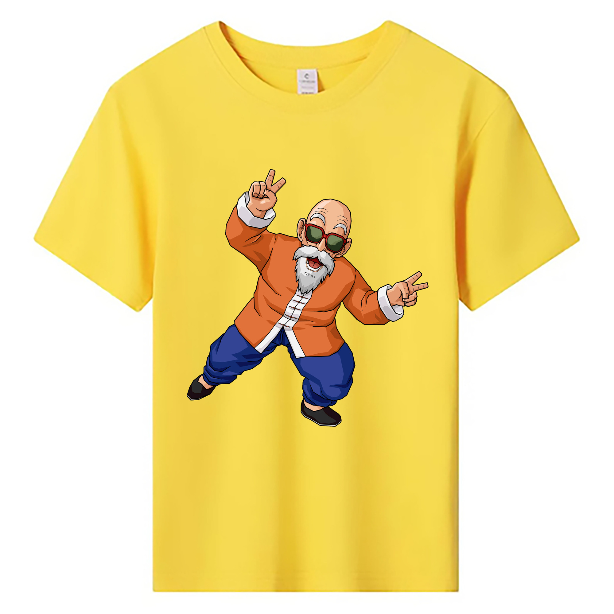 （画像用） ドラゴンボール 亀仙人（かめせんにん） DRAGON BALL Master Roshi Kame Sennin 綿100％キッズTシャツ（フロントプリント）
