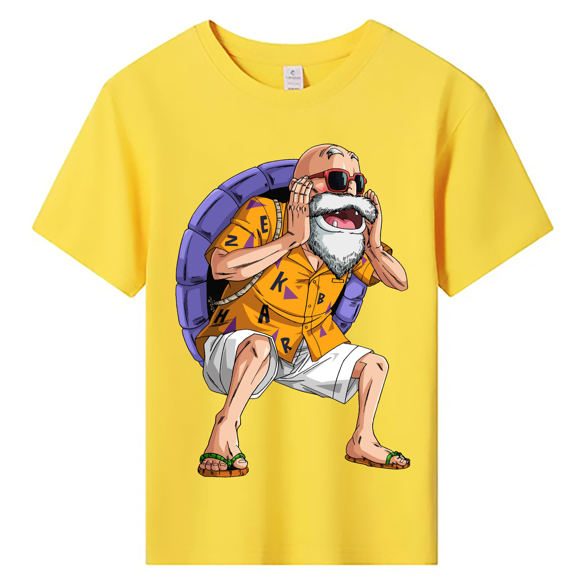 （画像用） ドラゴンボール 亀仙人（かめせんにん） DRAGON BALL Master Roshi Kame Sennin 綿100％キッズTシャツ（フロントプリント）