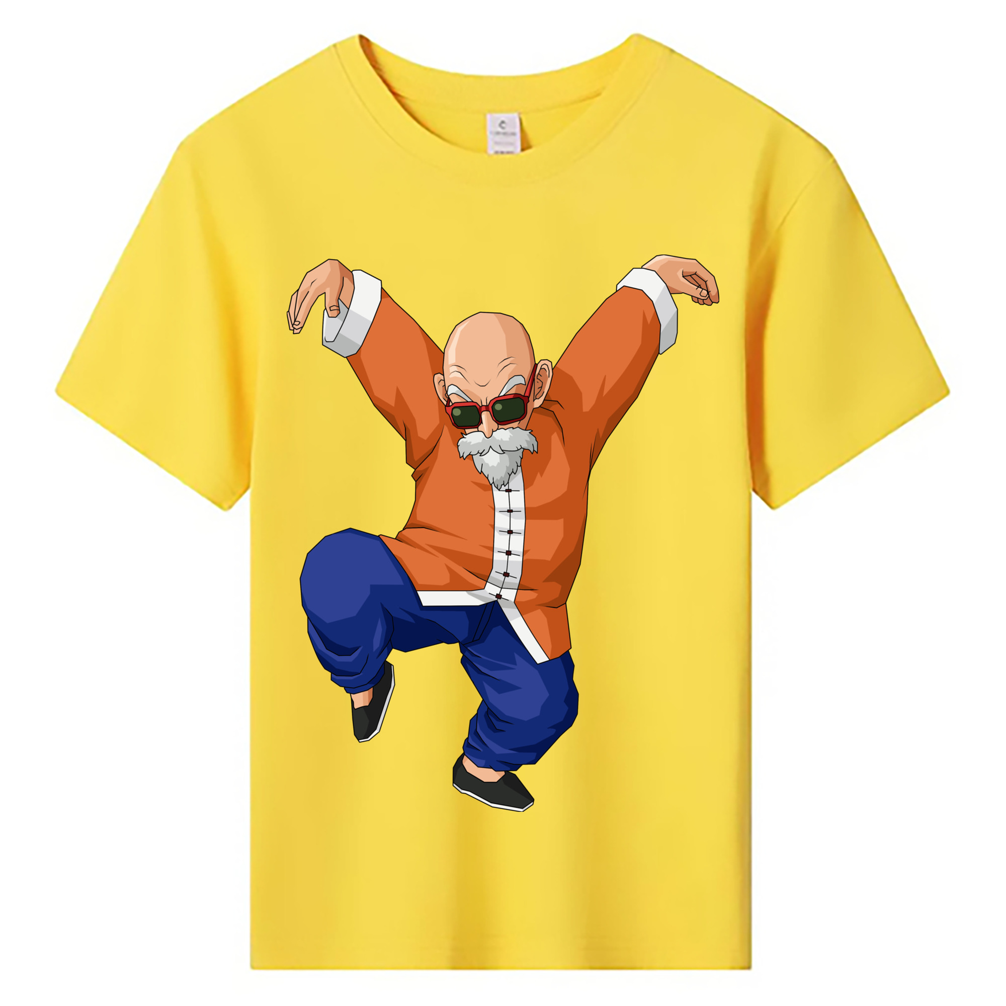 （画像用） ドラゴンボール 亀仙人（かめせんにん） DRAGON BALL Master Roshi Kame Sennin 綿100％キッズTシャツ（フロントプリント）