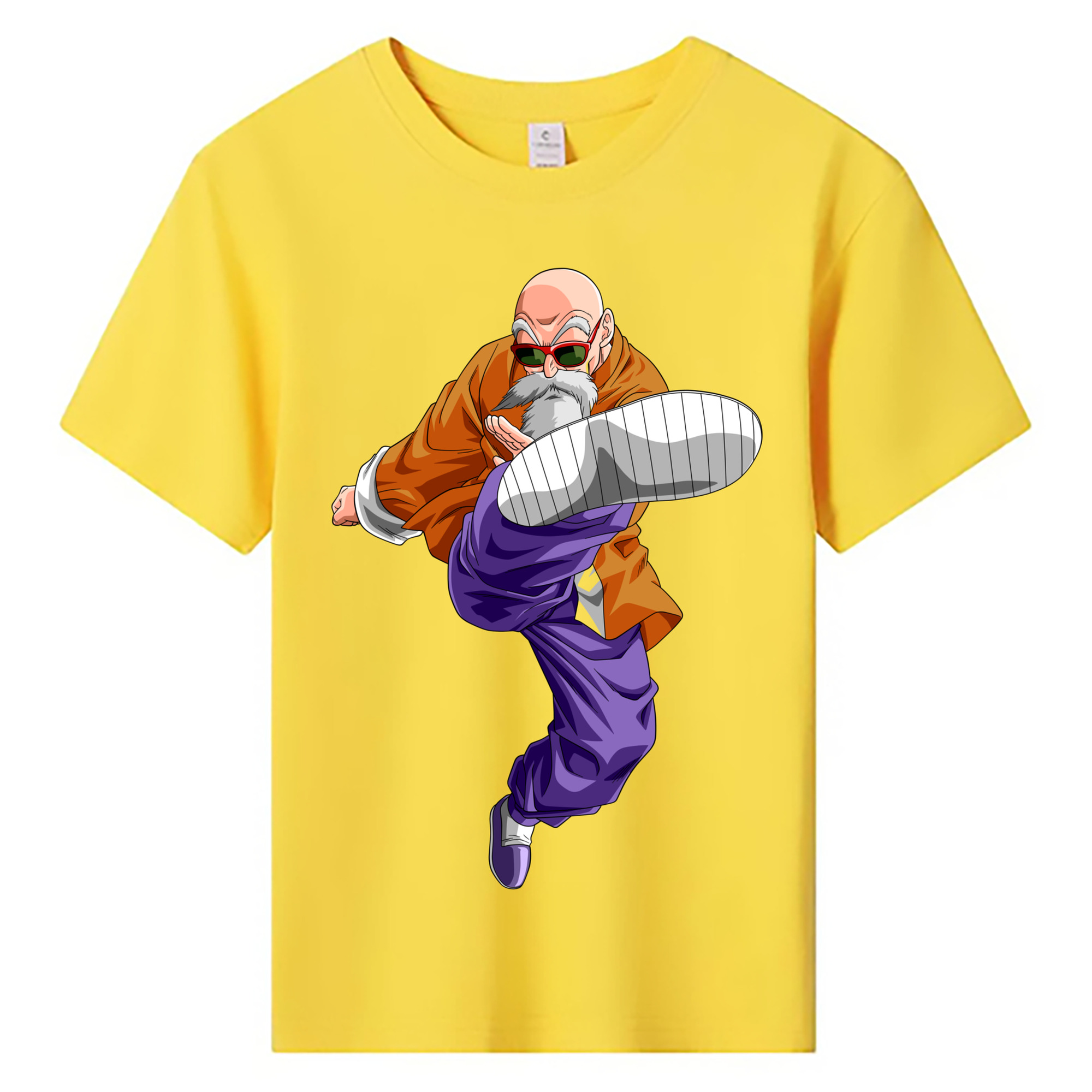 （画像用） ドラゴンボール 亀仙人（かめせんにん） DRAGON BALL Master Roshi Kame Sennin 綿100％キッズTシャツ（フロントプリント）