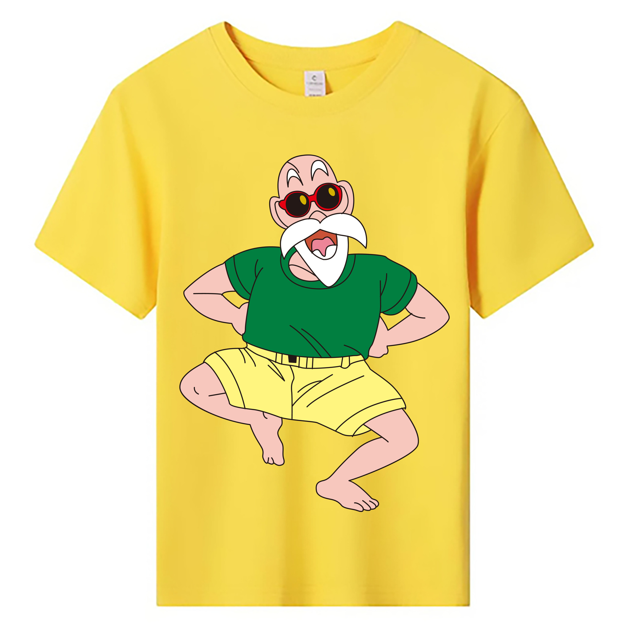 （画像用） ドラゴンボール 亀仙人（かめせんにん） DRAGON BALL Master Roshi Kame Sennin 綿100％キッズTシャツ（フロントプリント）
