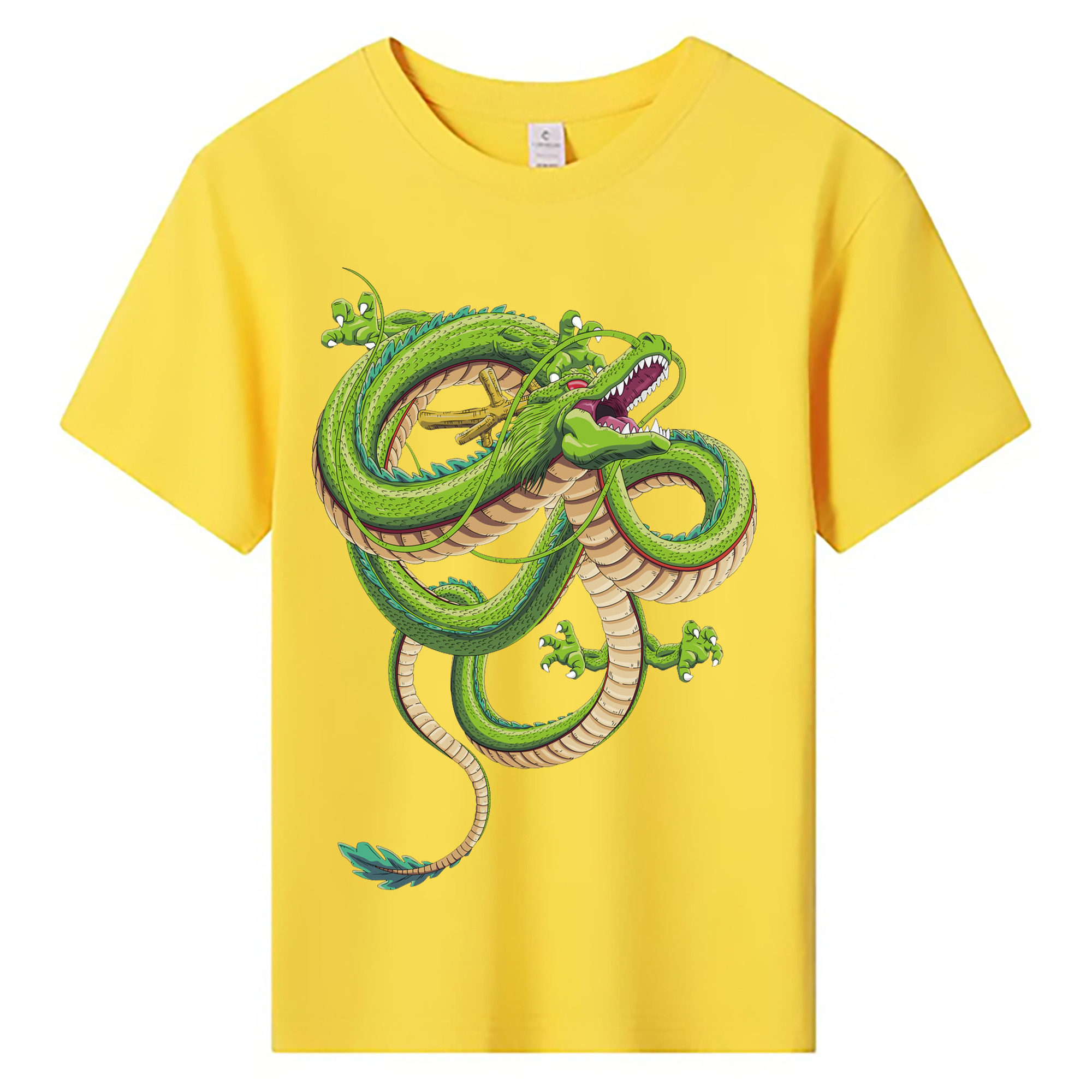 （画像用） ドラゴンボール 神龍 シェンロン DRAGON BALL Shenron 綿100％キッズTシャツ（フロントプリント）