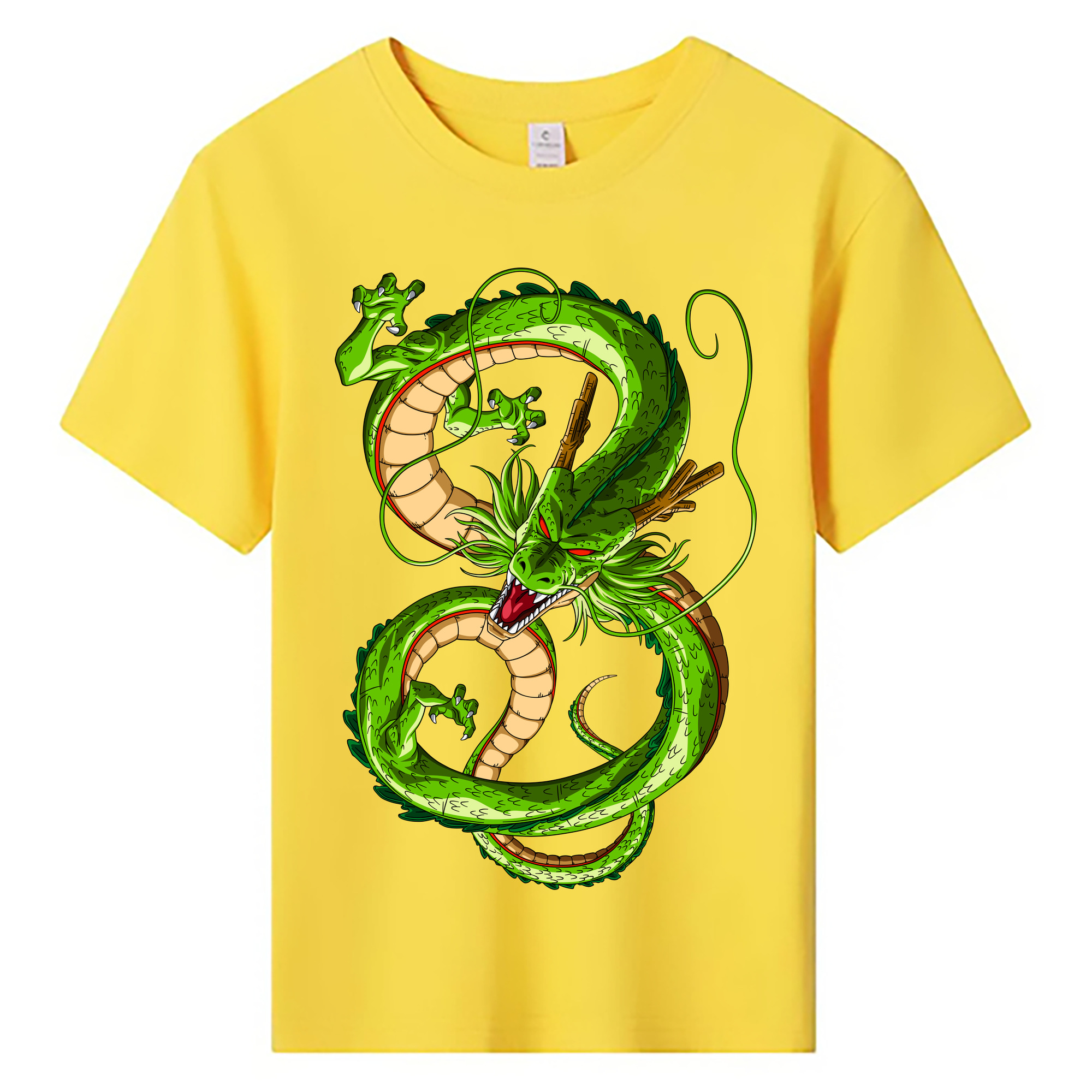 （画像用） ドラゴンボール 神龍 シェンロン DRAGON BALL Shenron 綿100％キッズTシャツ（フロントプリント）
