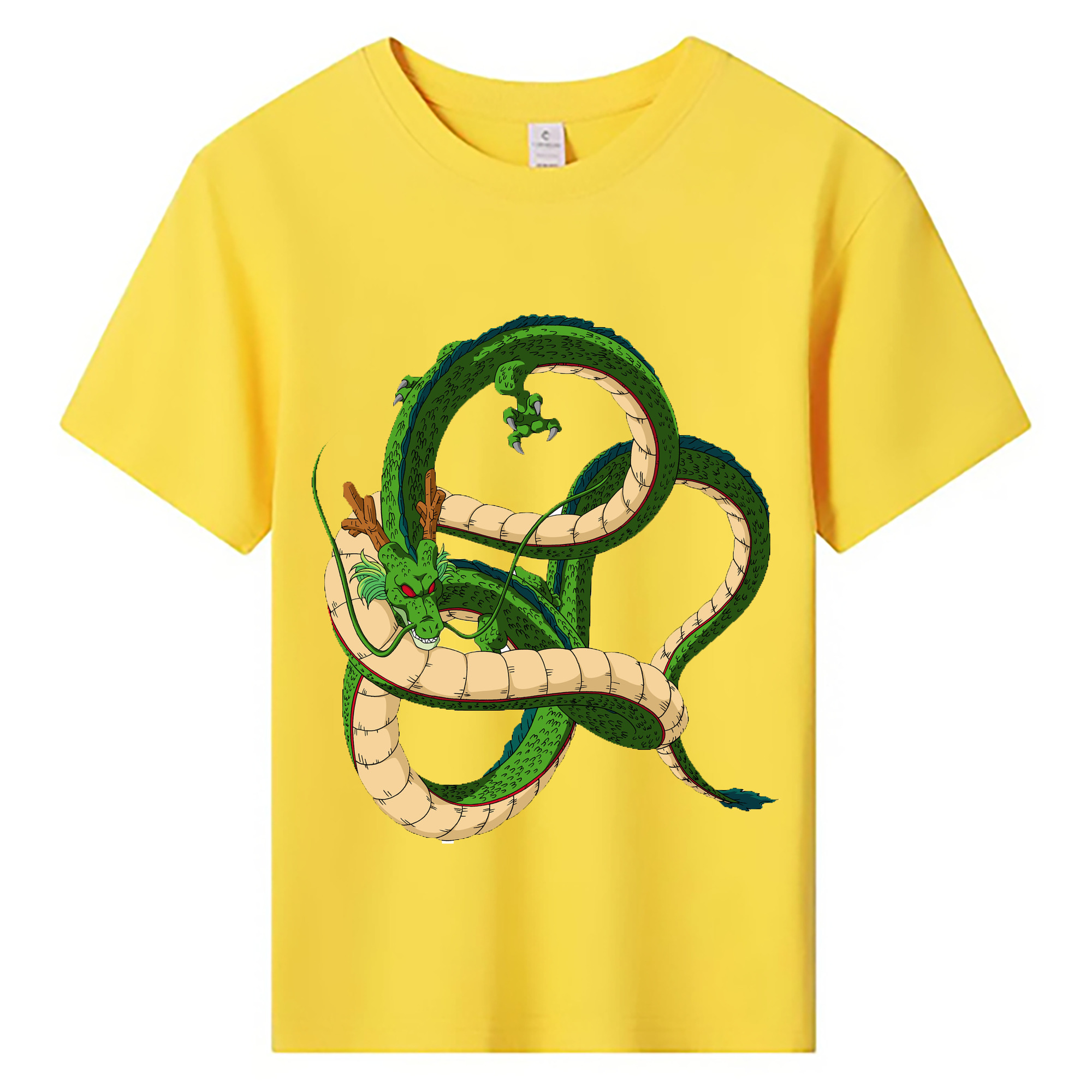 （画像用） ドラゴンボール 神龍 シェンロン DRAGON BALL Shenron 綿100％キッズTシャツ（フロントプリント）
