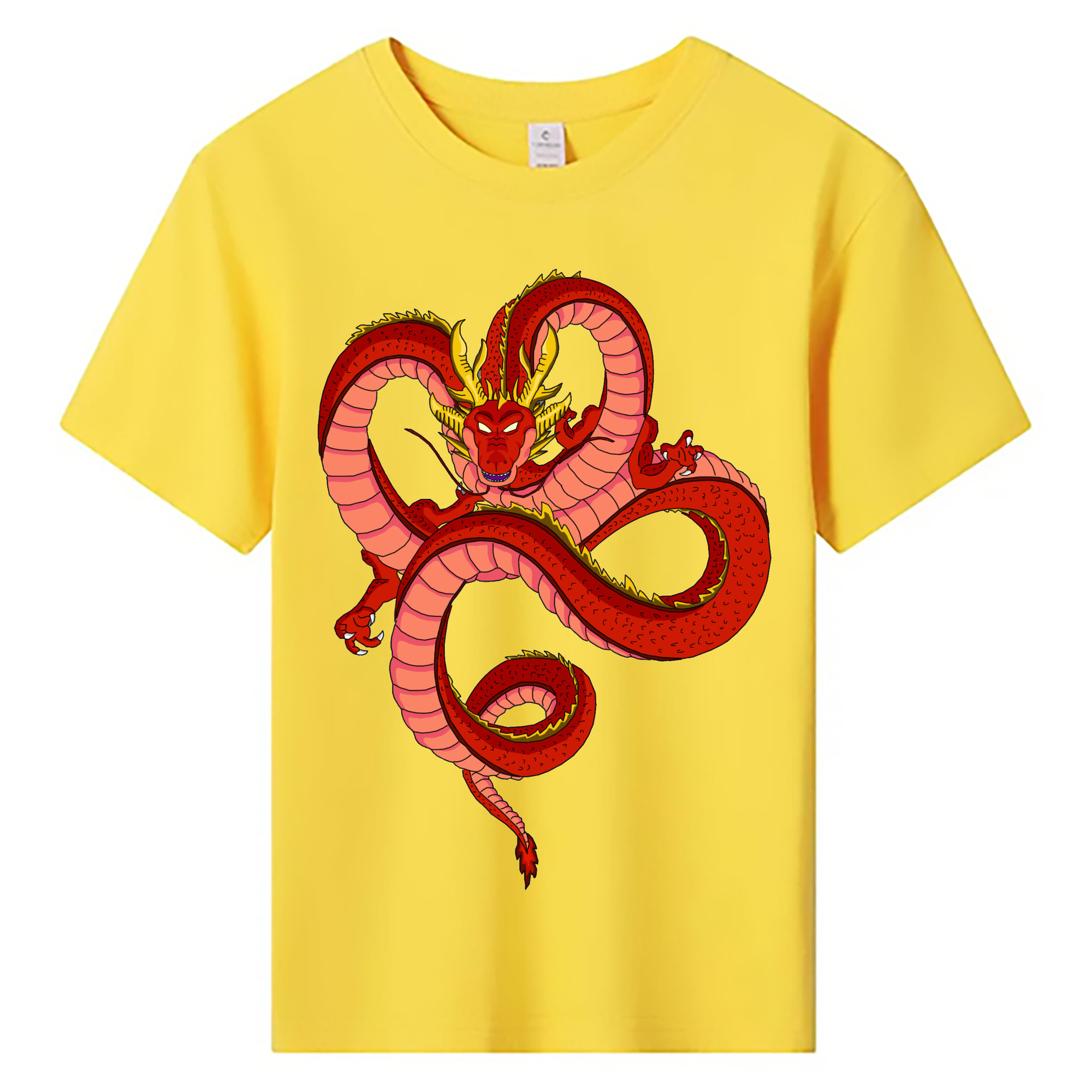 （画像用） ドラゴンボール 神龍 シェンロン DRAGON BALL Shenron 綿100％キッズTシャツ（フロントプリント）