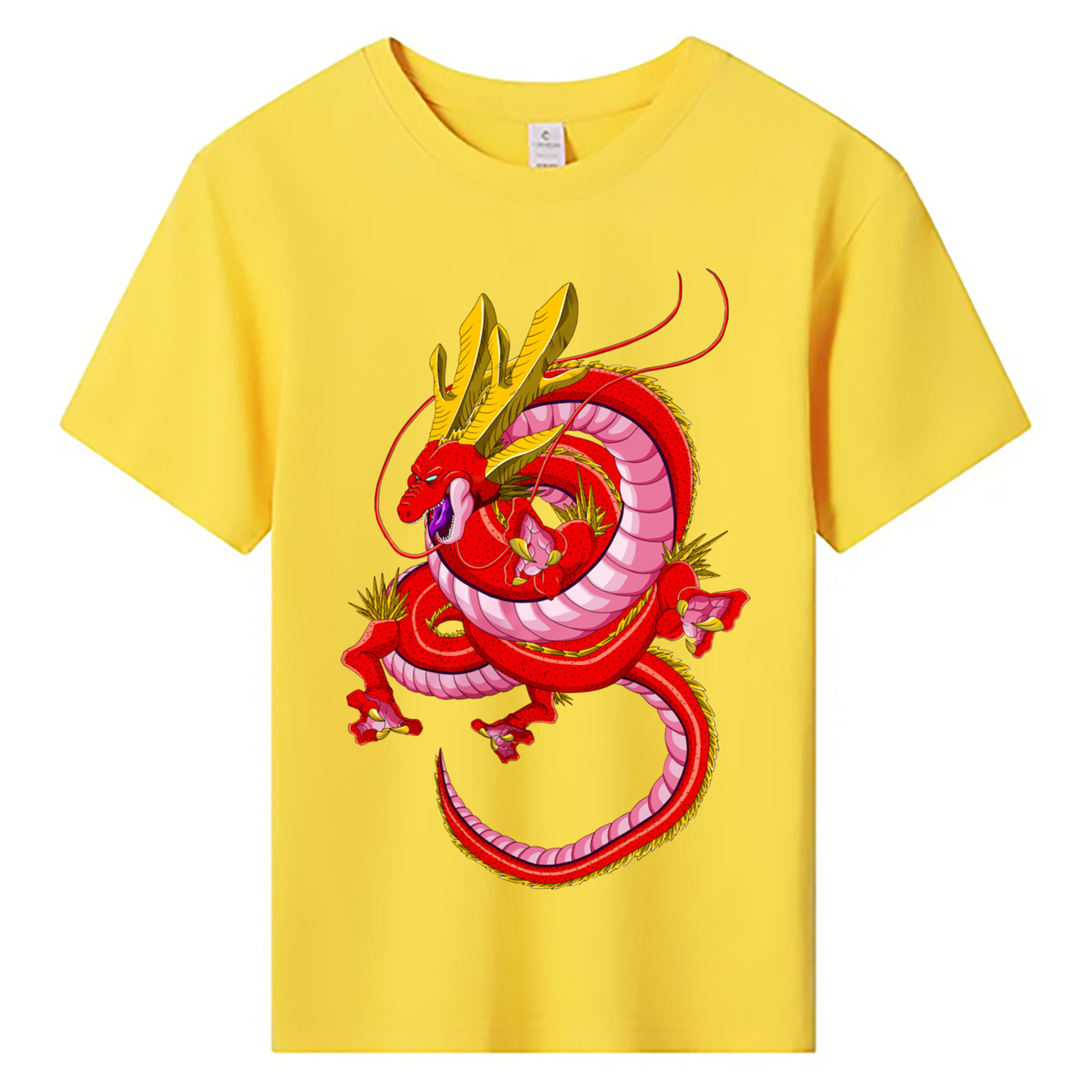 （画像用） ドラゴンボール 神龍 シェンロン DRAGON BALL Shenron 綿100％キッズTシャツ（フロントプリント）