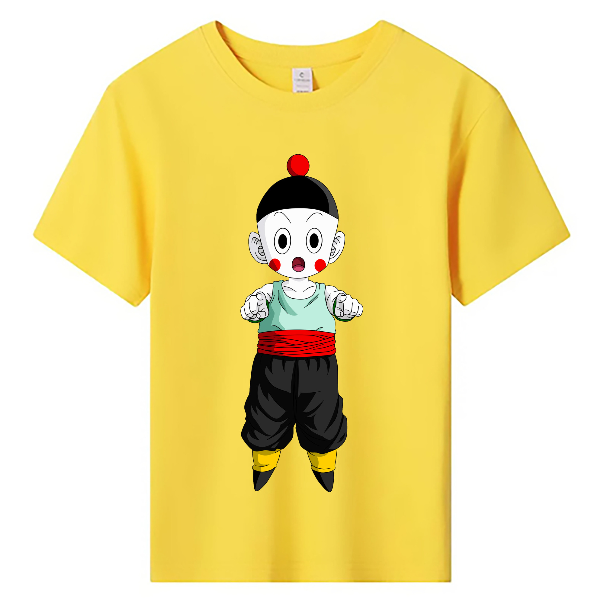 （画像用） ドラゴンボール 餃子（チャオズ）DRAGON BALL Chaoz 綿100％キッズTシャツ（フロントプリント）
