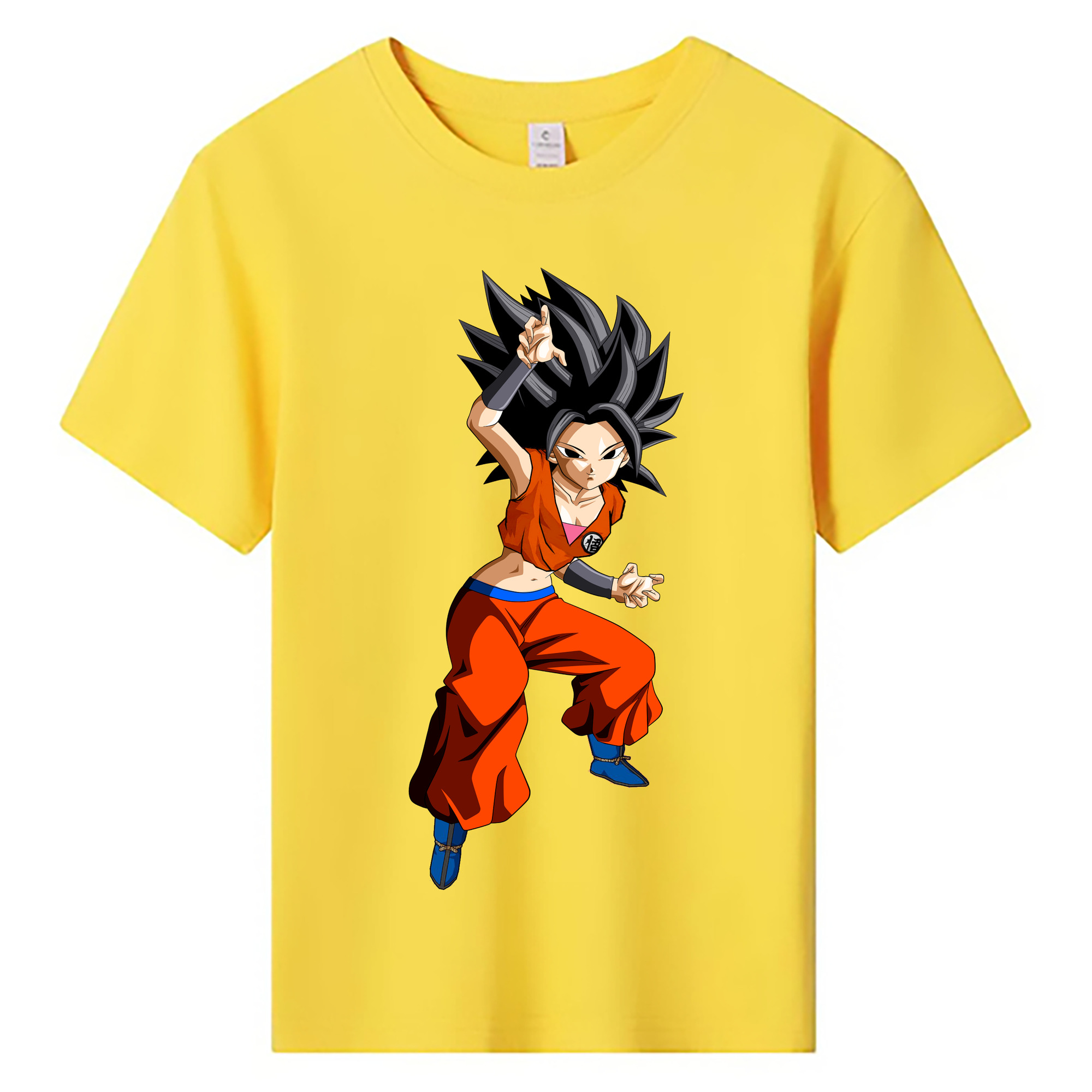 （画像用） ドラゴンボール カリフラ DRAGON BALL Caulifla 綿100％キッズTシャツ（フロントプリント）