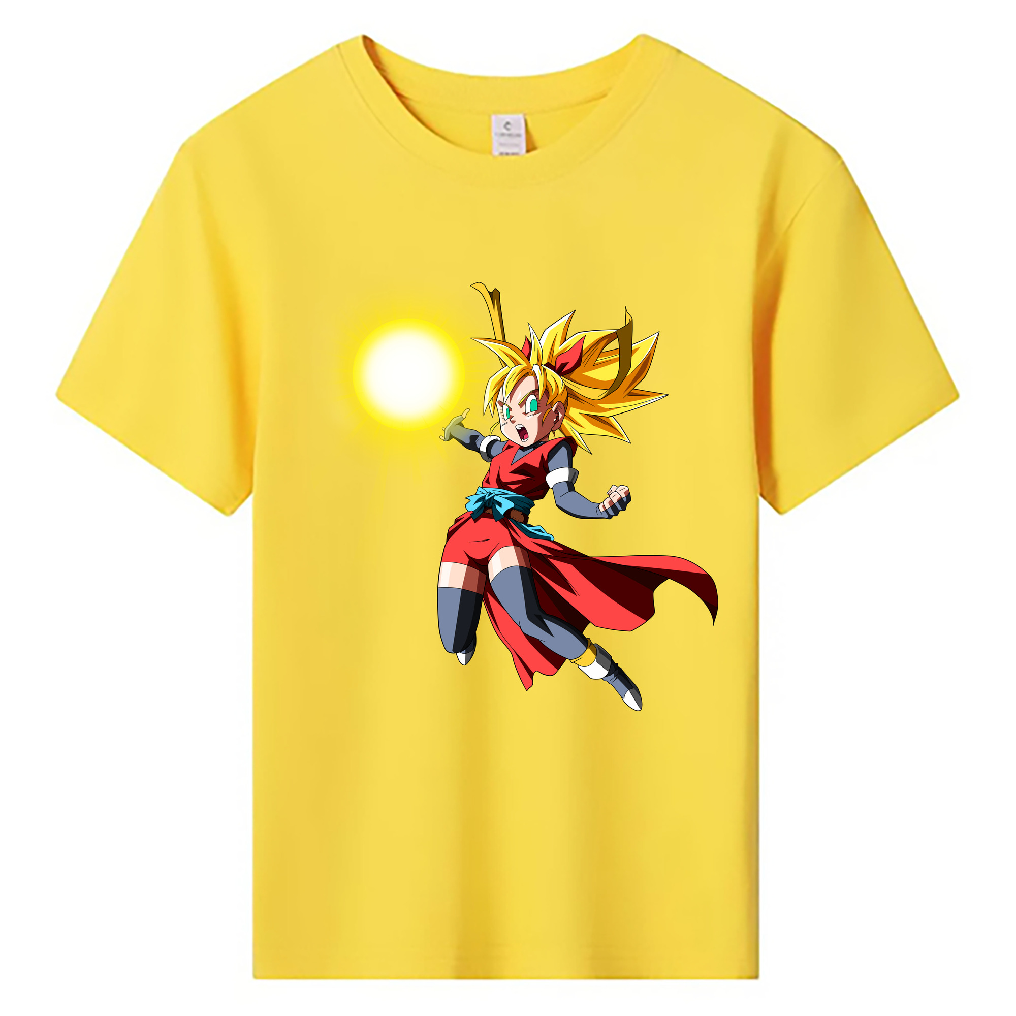 （画像用） ドラゴンボール カリフラ DRAGON BALL Caulifla 綿100％キッズTシャツ（フロントプリント）