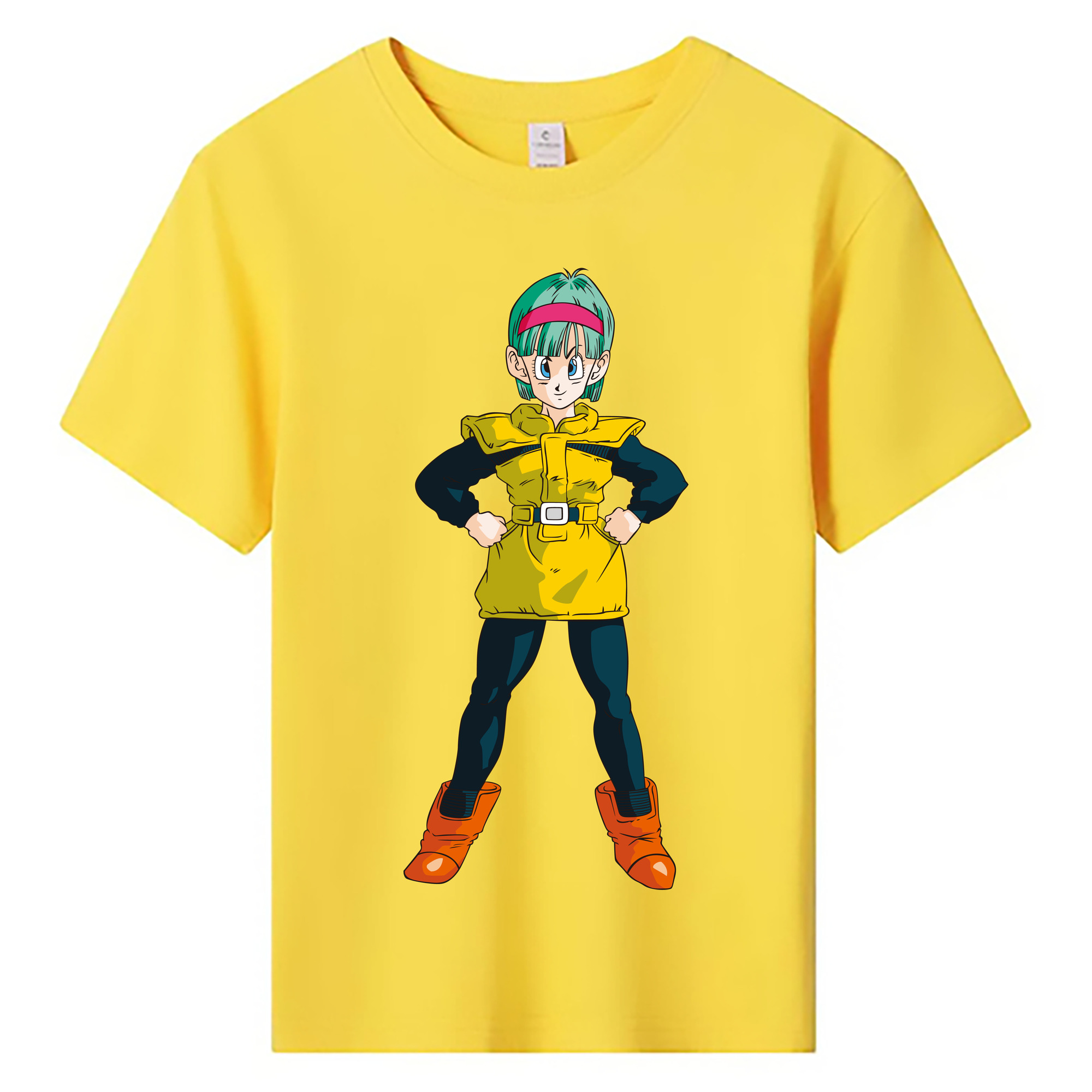（画像用） ドラゴンボール ブルマ DRAGON BALL Bulma 綿100％キッズTシャツ（フロントプリント）