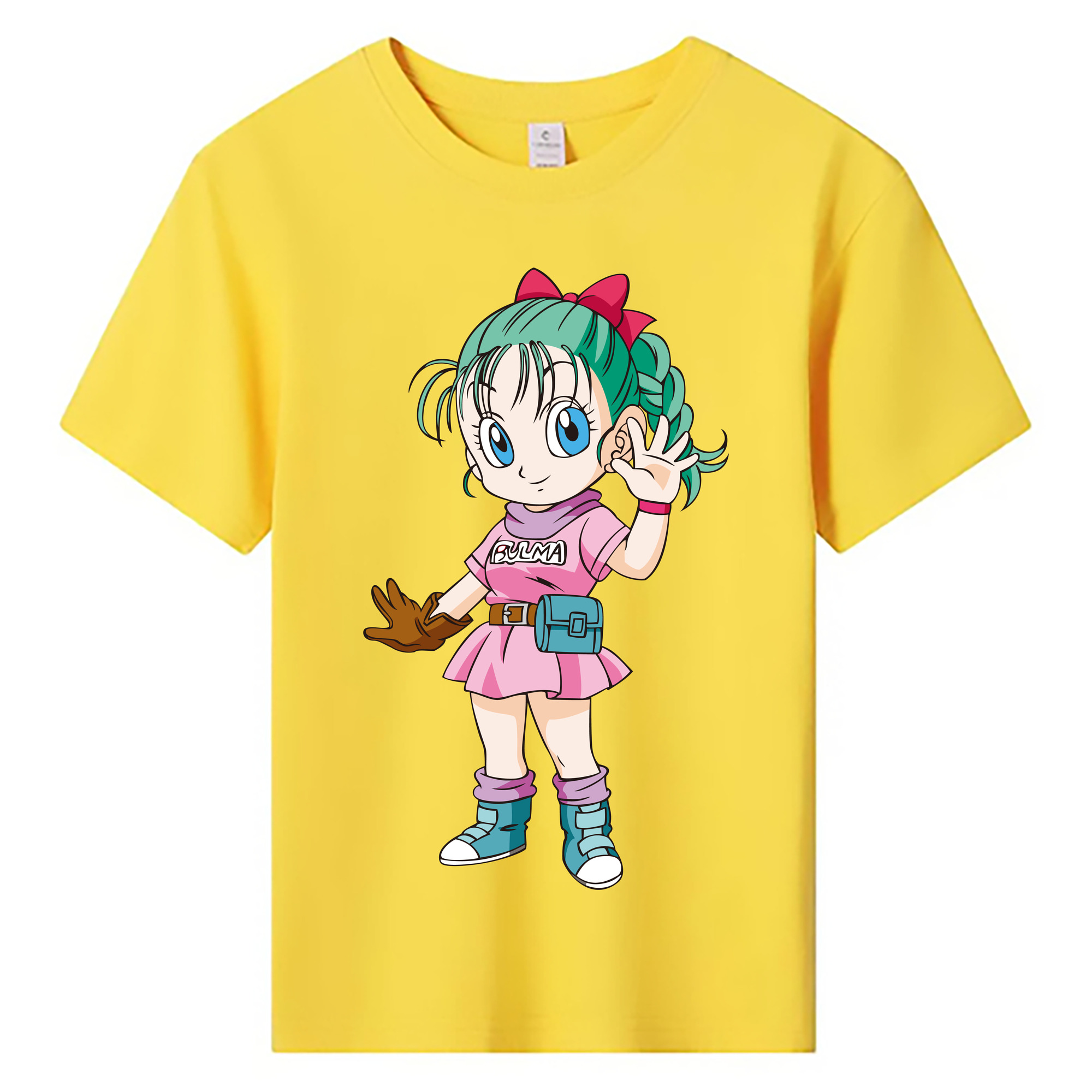 （画像用） ドラゴンボール ブルマ DRAGON BALL Bulma 綿100％キッズTシャツ（フロントプリント）