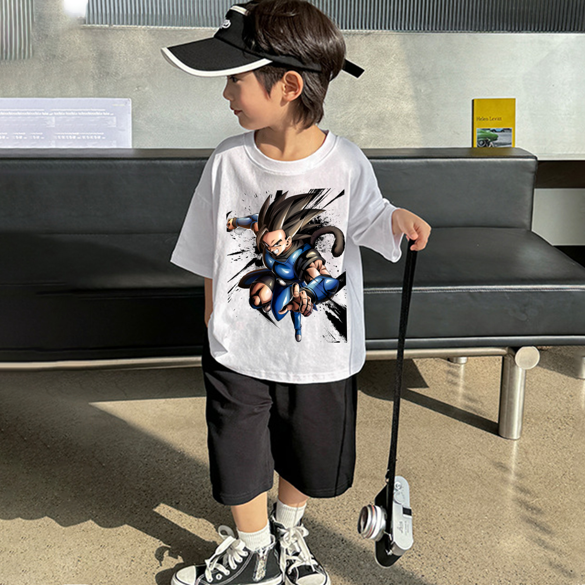 ドラゴンボール ベジータ四世（Bejīta Yonsei）DRAGON BALL Vegeta IV 綿100％キッズTシャツ（フロントプリント）