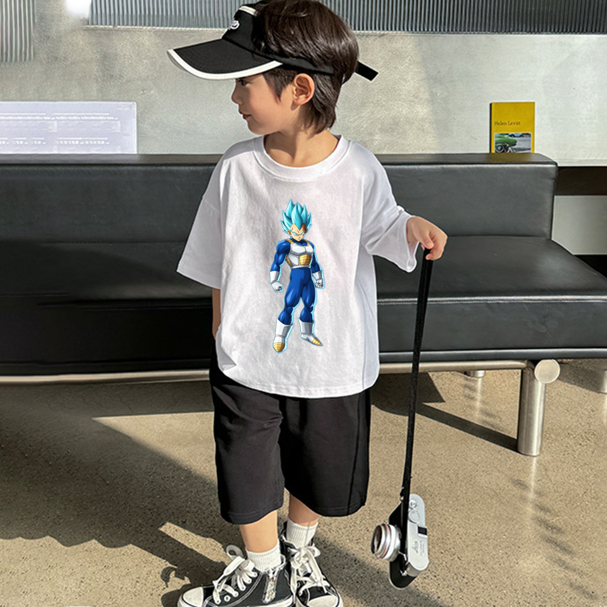 ドラゴンボール ベジータ四世（Bejīta Yonsei）DRAGON BALL Vegeta IV 綿100％キッズTシャツ（フロントプリント）