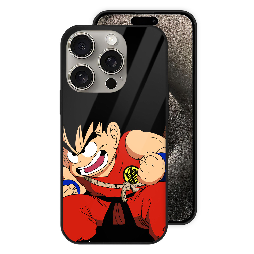 （画像用） ドラゴンボール 孫悟空（そん ごくう）Son Goku カカロット DRAGON BALL Kakarotto 【iPhone15Pro対応】スマホケース 耐衝撃＆黄変防止 背面ガラス