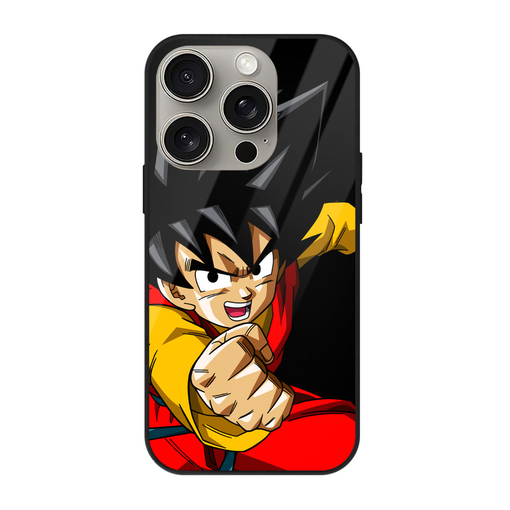 （画像用） ドラゴンボール 孫悟空（そん ごくう）Son Goku カカロット DRAGON BALL Kakarotto 【iPhone15Pro対応】スマホケース 耐衝撃＆黄変防止 背面ガラス