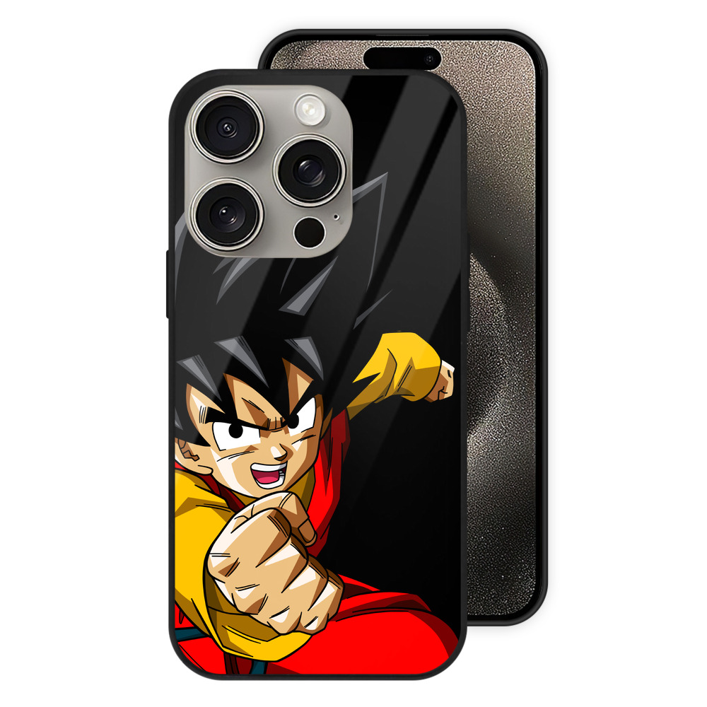 （画像用） ドラゴンボール 孫悟空（そん ごくう）Son Goku カカロット DRAGON BALL Kakarotto 【iPhone15Pro対応】スマホケース 耐衝撃＆黄変防止 背面ガラス