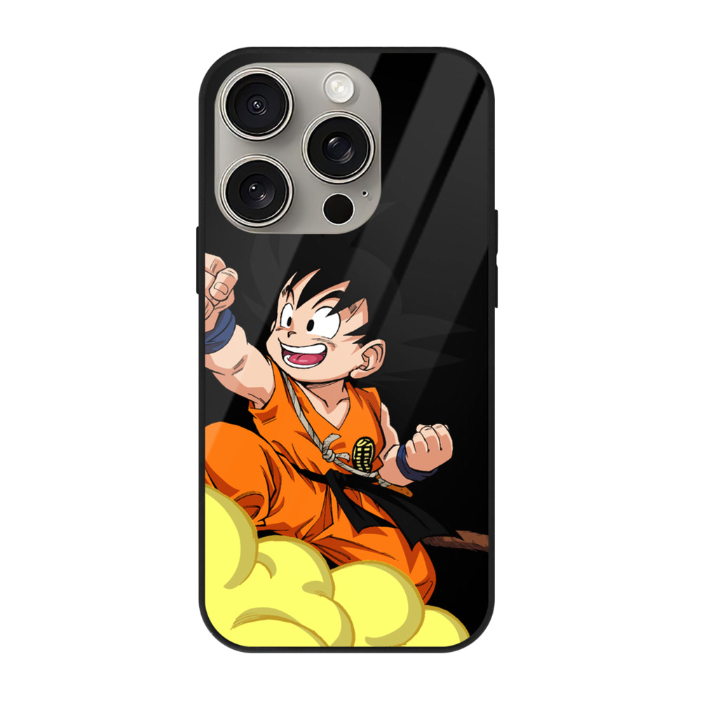 （画像用） ドラゴンボール 孫悟空（そん ごくう）Son Goku カカロット DRAGON BALL Kakarotto 【iPhone15Pro対応】スマホケース 耐衝撃＆黄変防止 背面ガラス
