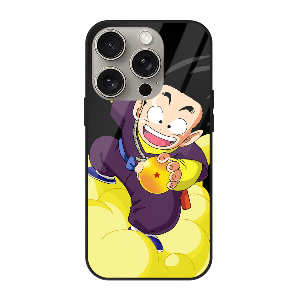 （画像用） ドラゴンボール 孫悟空（そん ごくう）Son Goku カカロット DRAGON BALL Kakarotto 【iPhone15Pro対応】スマホケース 耐衝撃＆黄変防止 背面ガラス