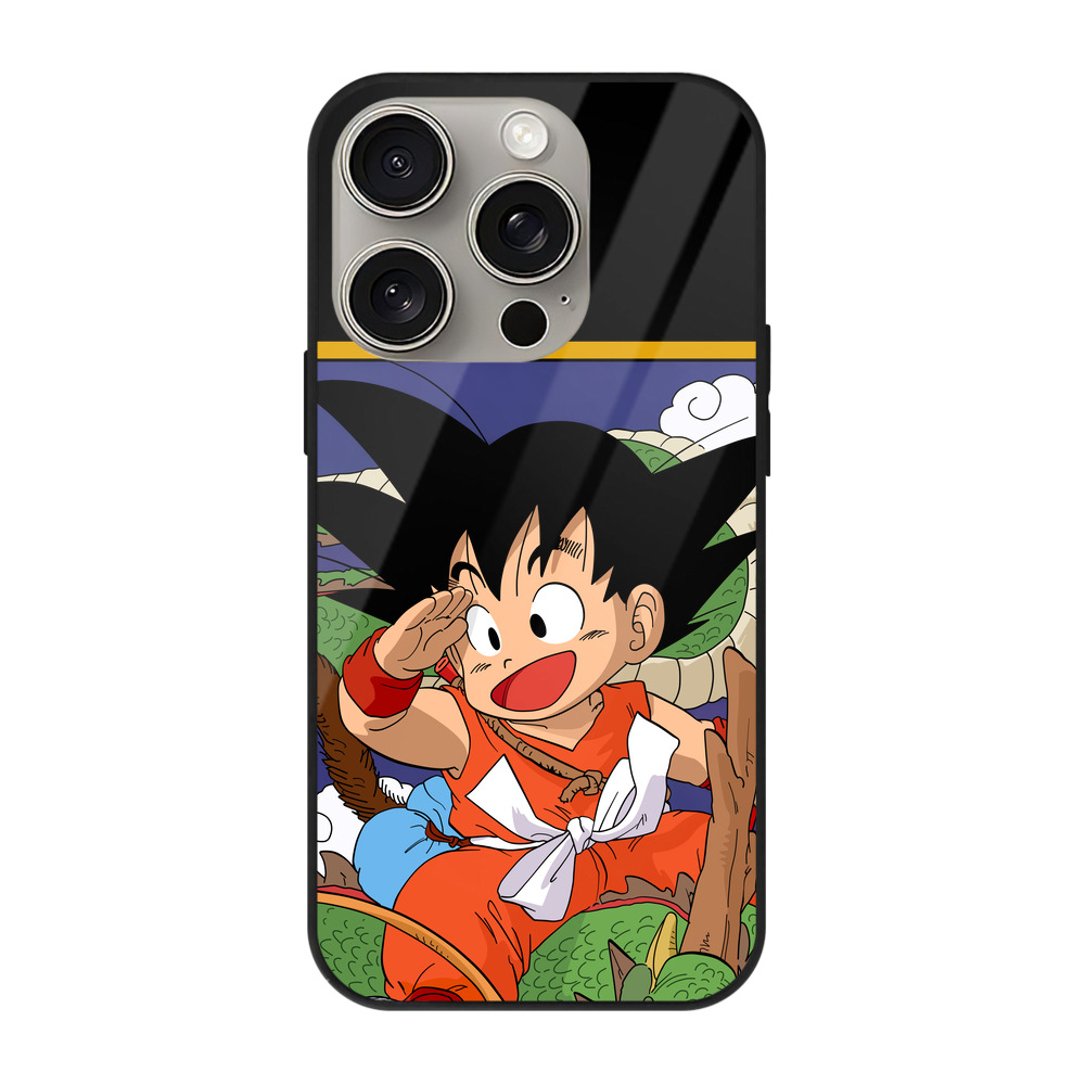 （画像用） ドラゴンボール 孫悟空（そん ごくう）Son Goku カカロット DRAGON BALL Kakarotto 【iPhone15Pro対応】スマホケース 耐衝撃＆黄変防止 背面ガラス