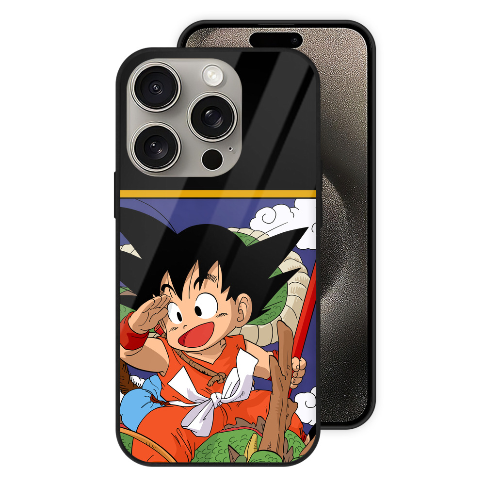 （画像用） ドラゴンボール 孫悟空（そん ごくう）Son Goku カカロット DRAGON BALL Kakarotto 【iPhone15Pro対応】スマホケース 耐衝撃＆黄変防止 背面ガラス