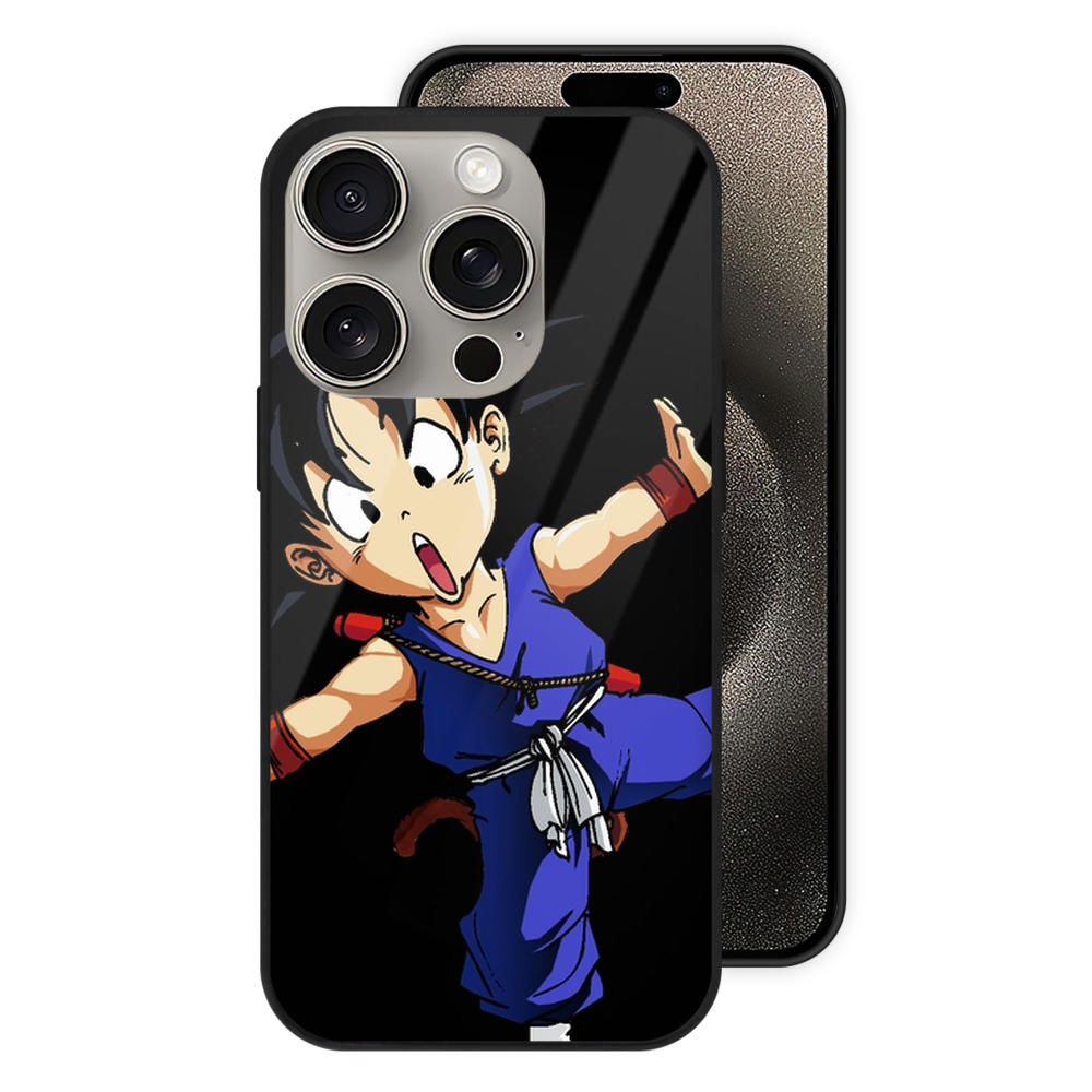 （画像用） ドラゴンボール 孫悟空（そん ごくう）Son Goku カカロット DRAGON BALL Kakarotto 【iPhone15Pro対応】スマホケース 耐衝撃＆黄変防止 背面ガラス