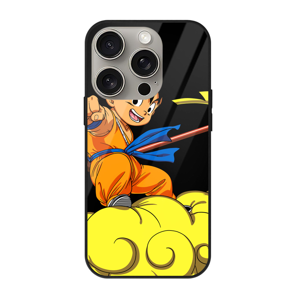 （画像用） ドラゴンボール 孫悟空（そん ごくう）Son Goku カカロット DRAGON BALL Kakarotto 【iPhone15Pro対応】スマホケース 耐衝撃＆黄変防止 背面ガラス