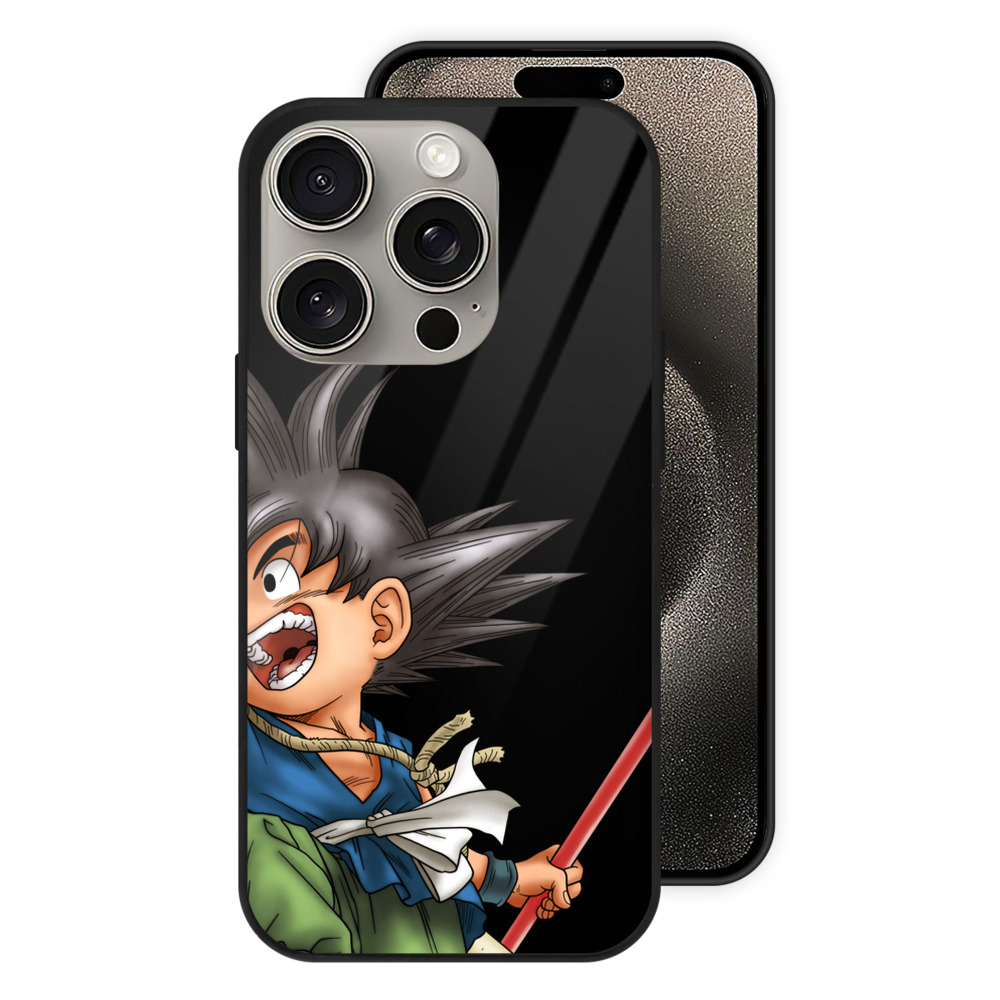 （画像用） ドラゴンボール 孫悟空（そん ごくう）Son Goku カカロット DRAGON BALL Kakarotto 【iPhone15Pro対応】スマホケース 耐衝撃＆黄変防止 背面ガラス