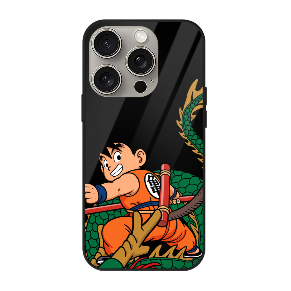 （画像用） ドラゴンボール 孫悟空（そん ごくう）Son Goku カカロット DRAGON BALL Kakarotto 【iPhone15Pro対応】スマホケース 耐衝撃＆黄変防止 背面ガラス