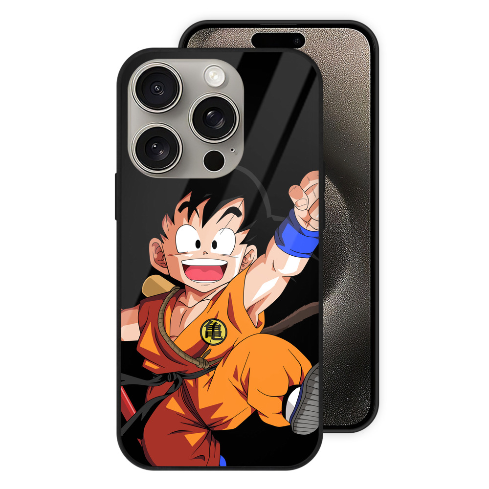 （画像用） ドラゴンボール 孫悟空（そん ごくう）Son Goku カカロット DRAGON BALL Kakarotto 【iPhone15Pro対応】スマホケース 耐衝撃＆黄変防止 背面ガラス