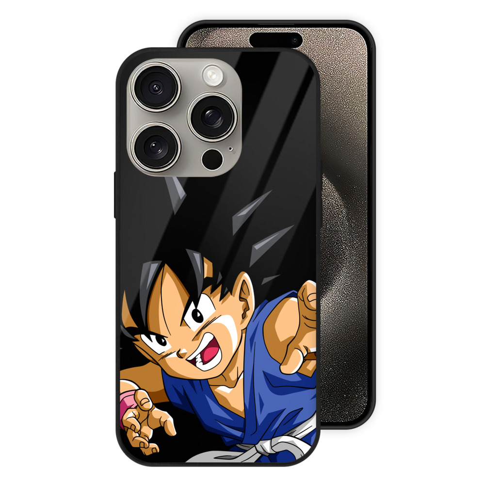 （画像用） ドラゴンボール 孫悟空（そん ごくう）Son Goku カカロット DRAGON BALL Kakarotto 【iPhone15Pro対応】スマホケース 耐衝撃＆黄変防止 背面ガラス