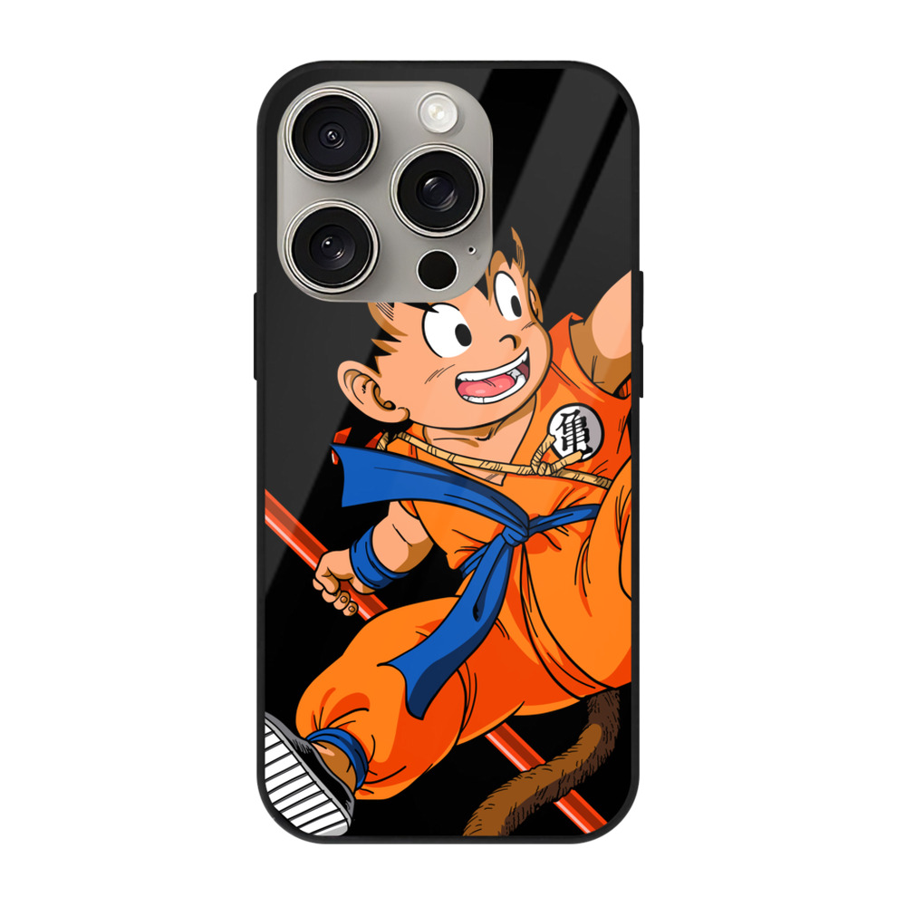 （画像用） ドラゴンボール 孫悟空（そん ごくう）Son Goku カカロット DRAGON BALL Kakarotto 【iPhone15Pro対応】スマホケース 耐衝撃＆黄変防止 背面ガラス