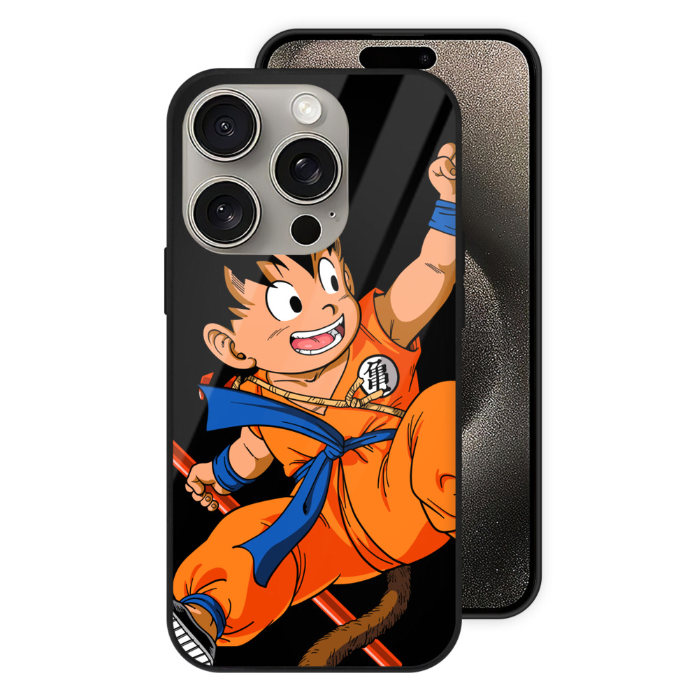 （画像用） ドラゴンボール 孫悟空（そん ごくう）Son Goku カカロット DRAGON BALL Kakarotto 【iPhone15Pro対応】スマホケース 耐衝撃＆黄変防止 背面ガラス
