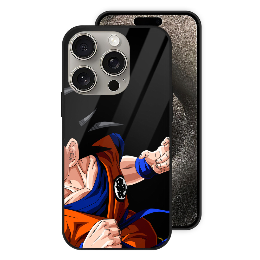 （画像用） ドラゴンボール 孫悟空（そん ごくう）Son Goku カカロット DRAGON BALL Kakarotto 【iPhone15Pro対応】スマホケース 耐衝撃＆黄変防止 背面ガラス