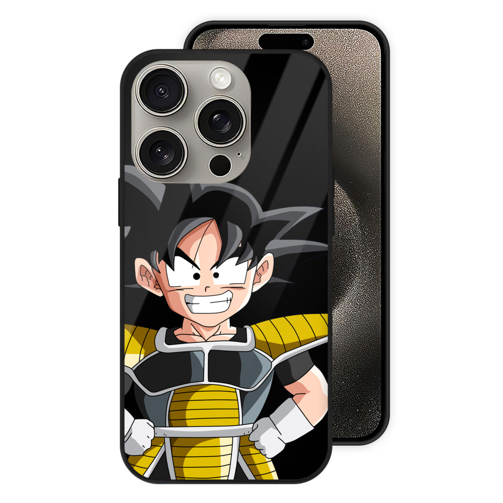 （画像用） ドラゴンボール 孫悟空（そん ごくう）Son Goku カカロット DRAGON BALL Kakarotto 【iPhone15Pro対応】スマホケース 耐衝撃＆黄変防止 背面ガラス