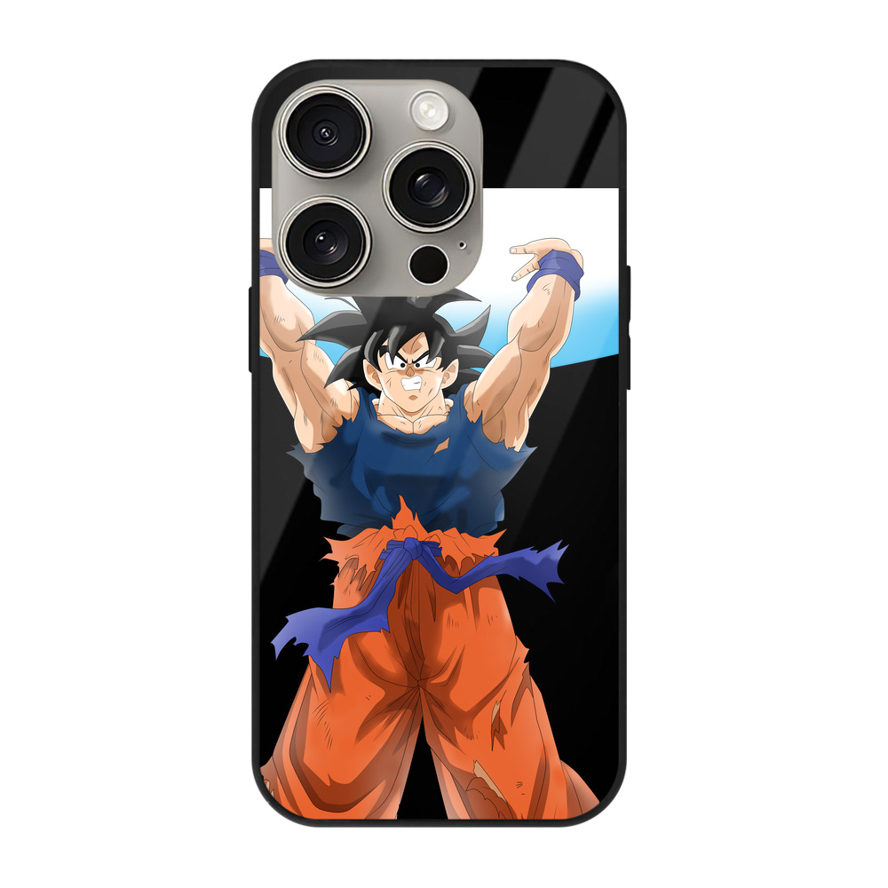 （画像用） ドラゴンボール 孫悟空（そん ごくう）Son Goku カカロット DRAGON BALL Kakarotto 【iPhone15Pro対応】スマホケース 耐衝撃＆黄変防止 背面ガラス