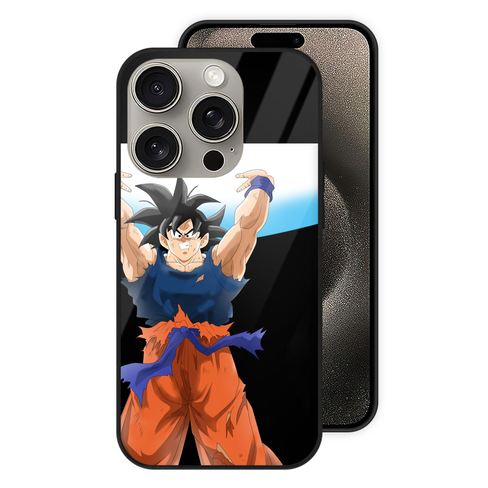 （画像用） ドラゴンボール 孫悟空（そん ごくう）Son Goku カカロット DRAGON BALL Kakarotto 【iPhone15Pro対応】スマホケース 耐衝撃＆黄変防止 背面ガラス