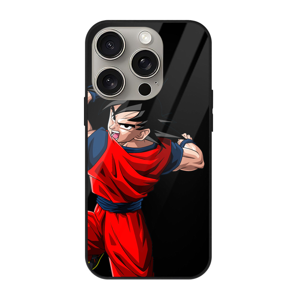 （画像用） ドラゴンボール 孫悟空（そん ごくう）Son Goku カカロット DRAGON BALL Kakarotto 【iPhone15Pro対応】スマホケース 耐衝撃＆黄変防止 背面ガラス