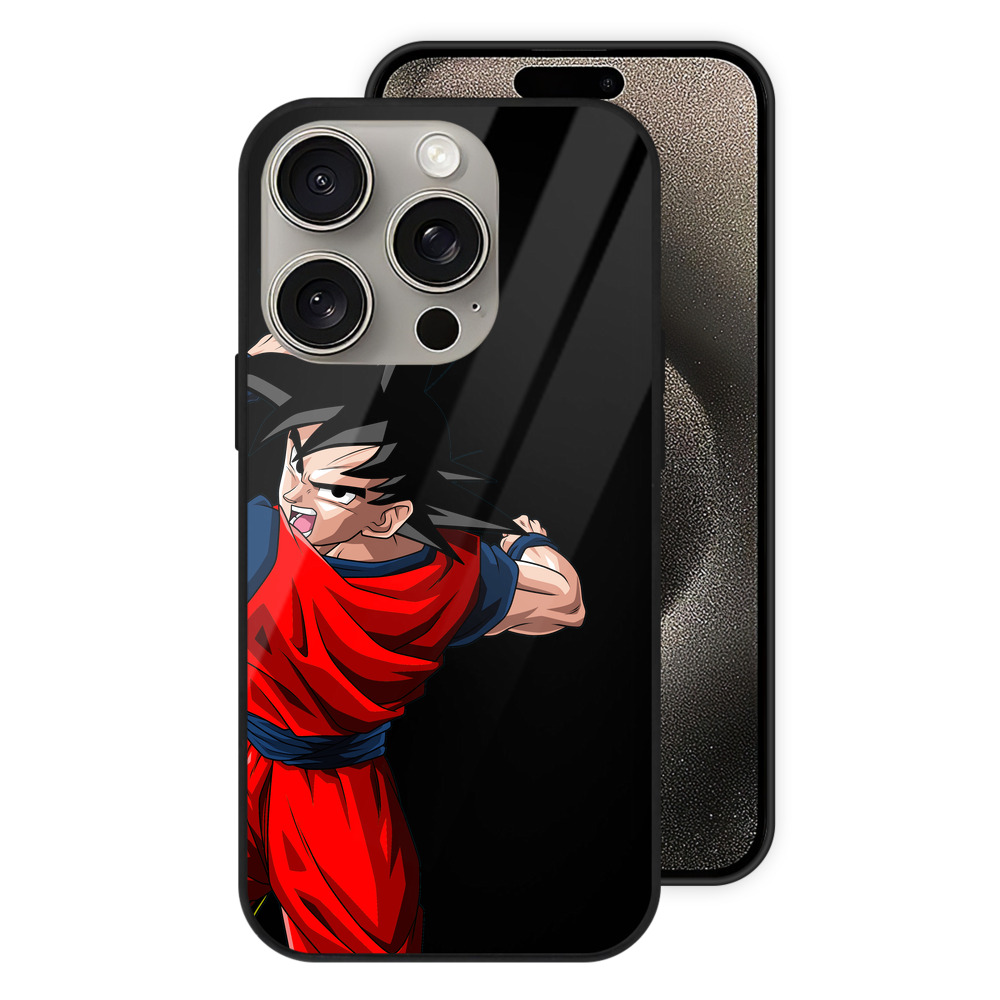 （画像用） ドラゴンボール 孫悟空（そん ごくう）Son Goku カカロット DRAGON BALL Kakarotto 【iPhone15Pro対応】スマホケース 耐衝撃＆黄変防止 背面ガラス