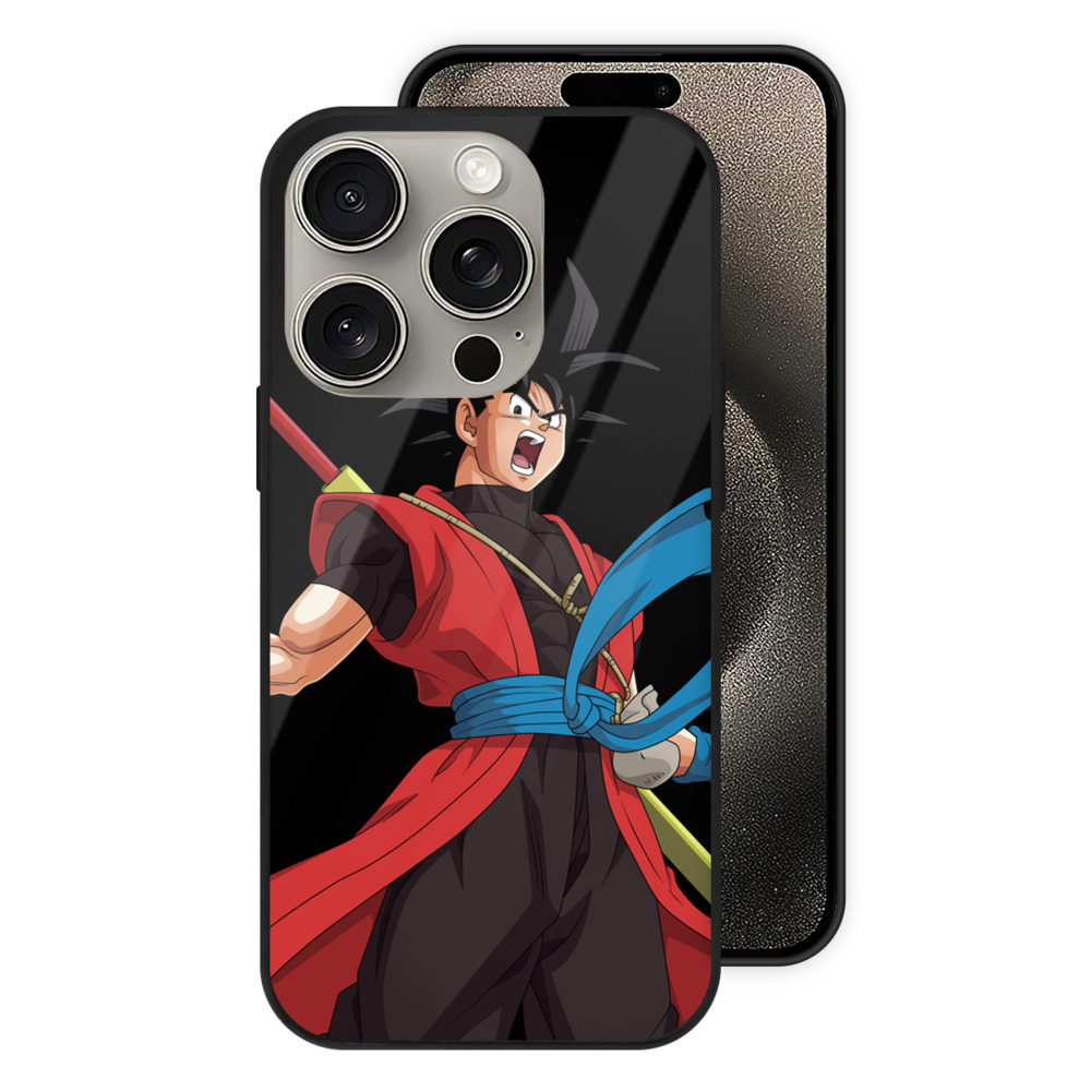 （画像用） ドラゴンボール 孫悟空（そん ごくう）Son Goku カカロット DRAGON BALL Kakarotto 【iPhone15Pro対応】スマホケース 耐衝撃＆黄変防止 背面ガラス