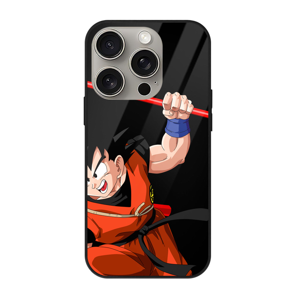 （画像用） ドラゴンボール 孫悟空（そん ごくう）Son Goku カカロット DRAGON BALL Kakarotto 【iPhone15Pro対応】スマホケース 耐衝撃＆黄変防止 背面ガラス